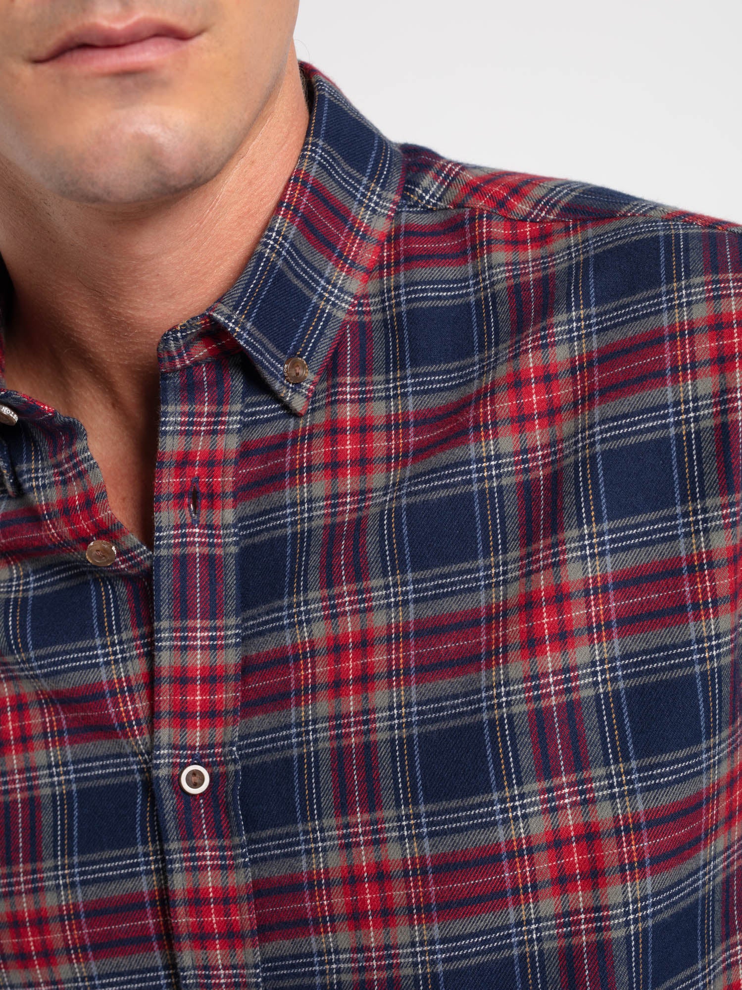 Camisa algodón cuadros