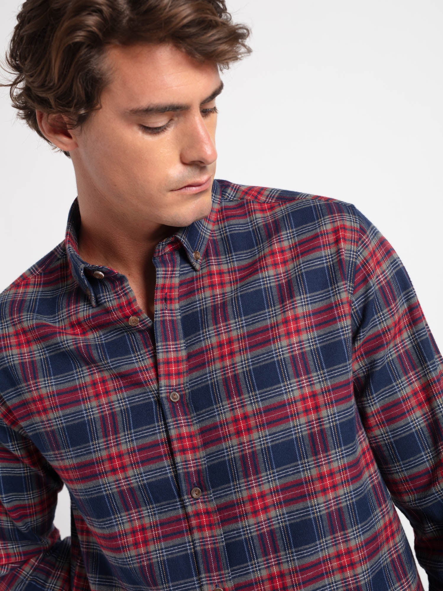 Camisa algodón cuadros