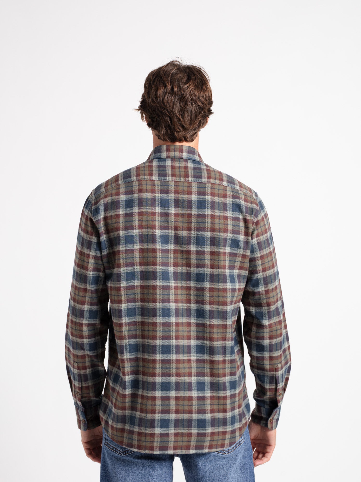 Camisa algodón regular cuadros