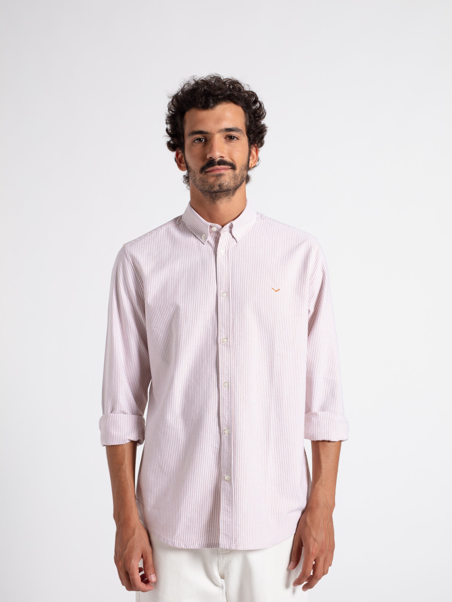 Camisa algodón slim fit rayas