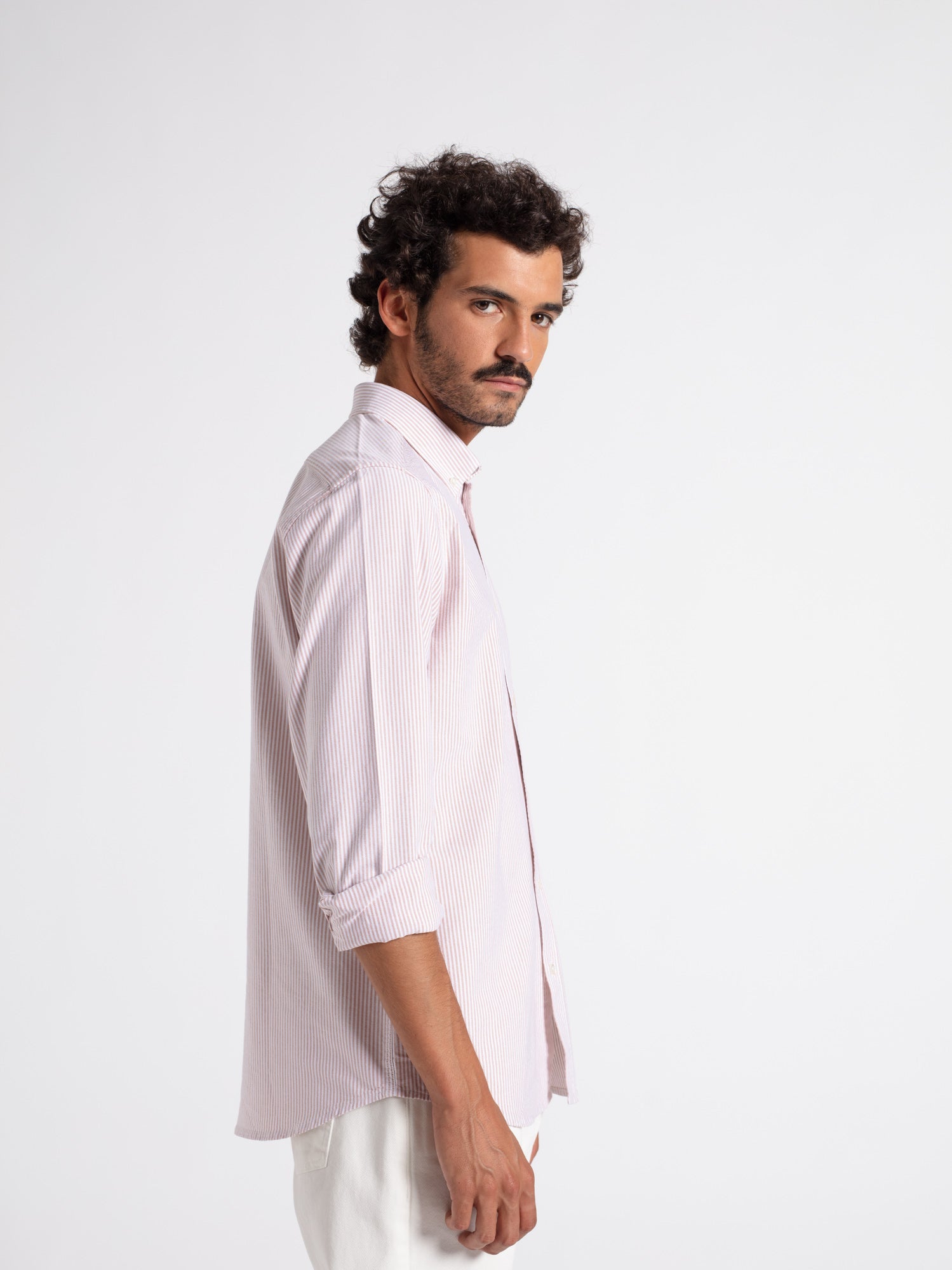 Camisa algodón slim fit rayas