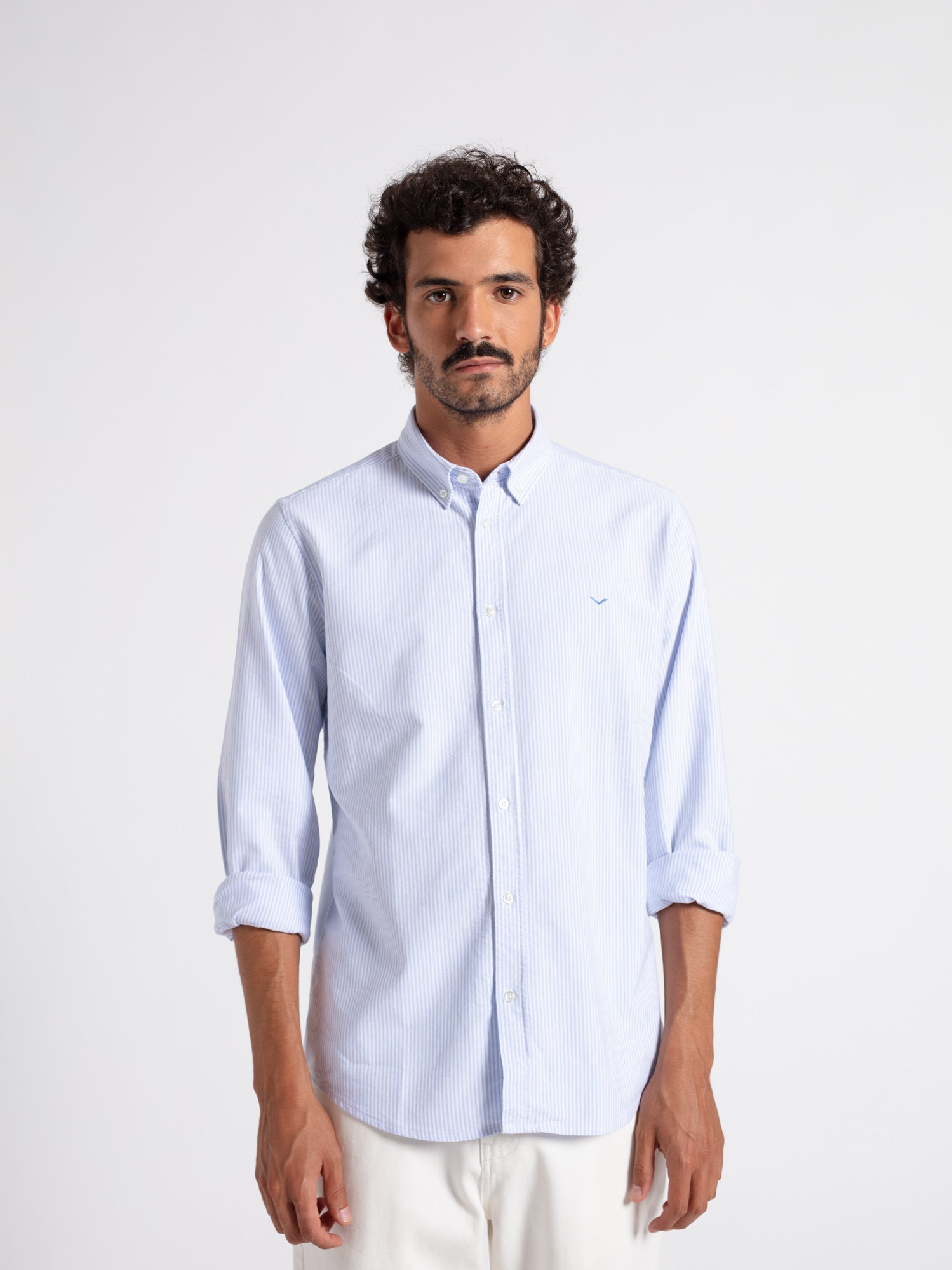 Camisa algodón slim fit rayas
