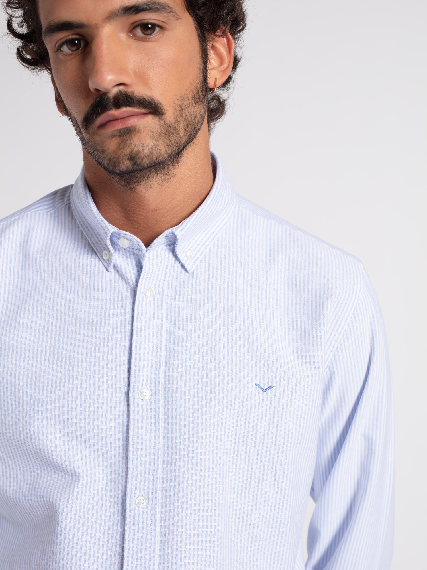 Camisa algodón slim fit rayas