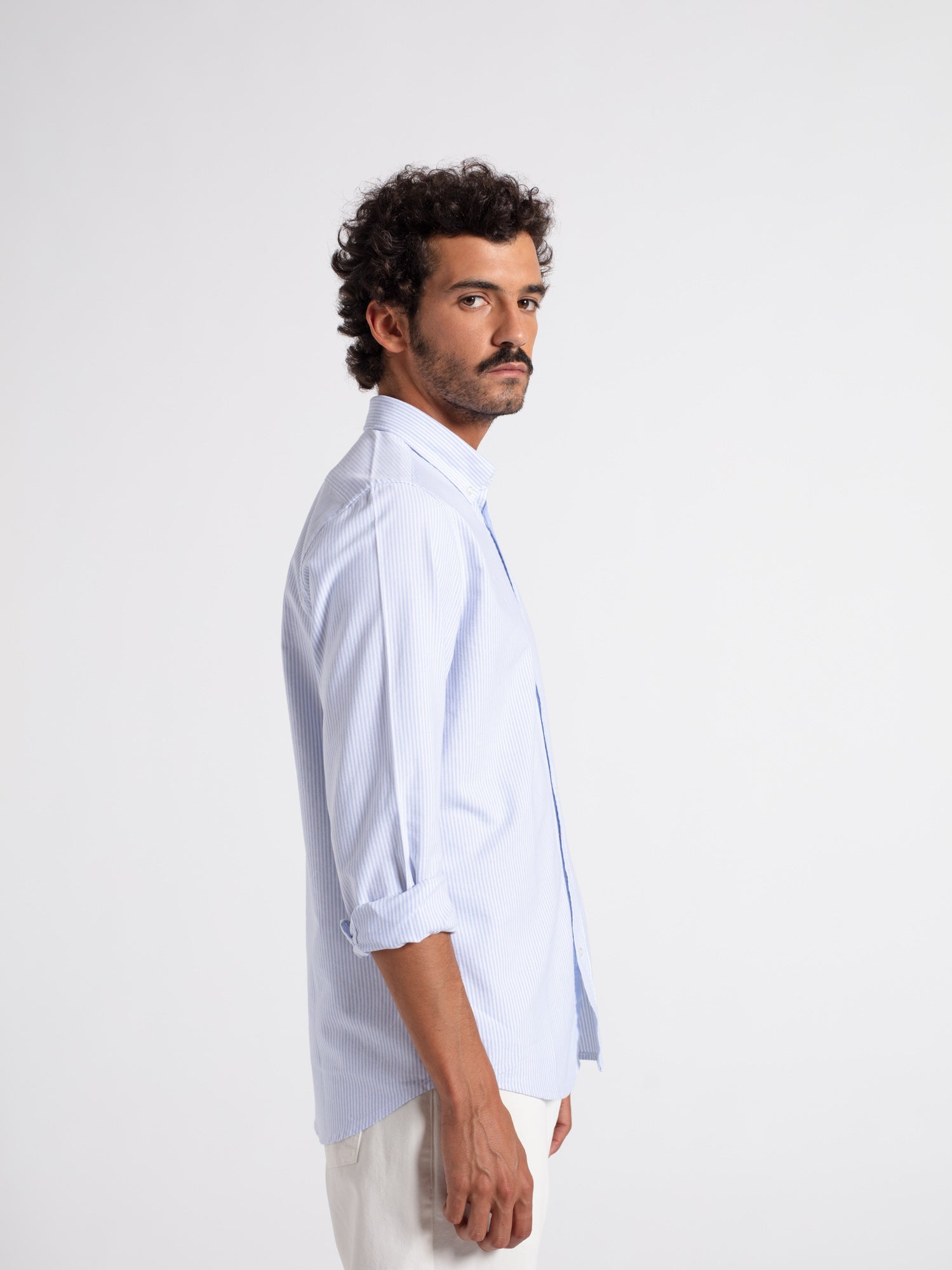 Camisa algodón slim fit rayas