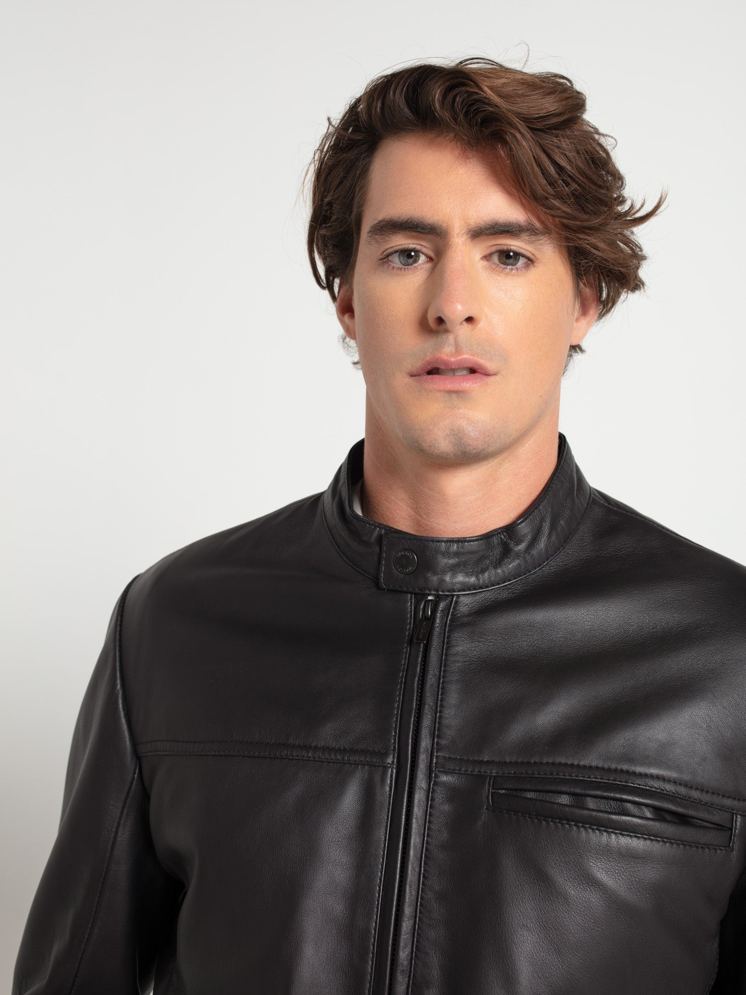 Cazadora piel biker