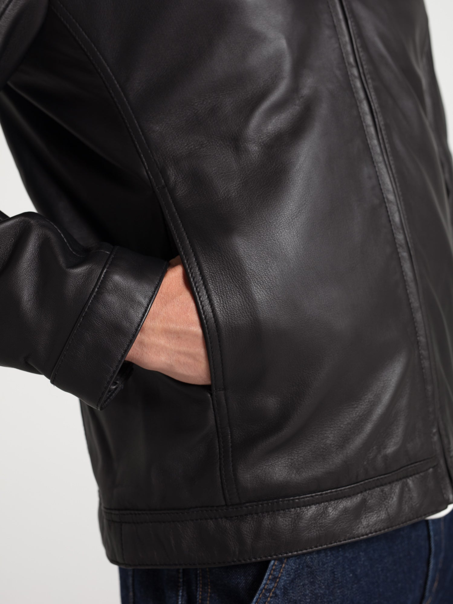 Cazadora piel biker