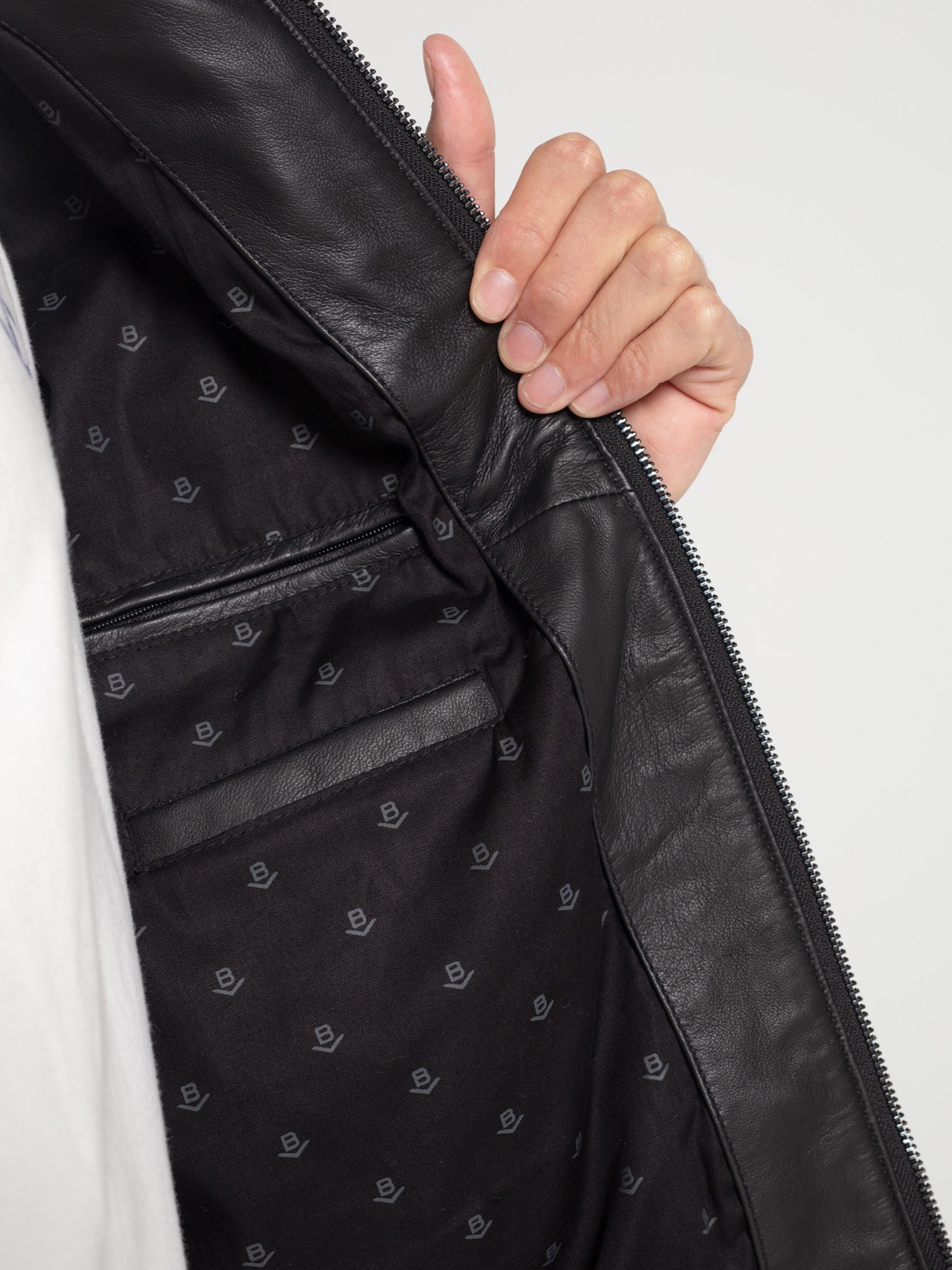 Cazadora piel biker