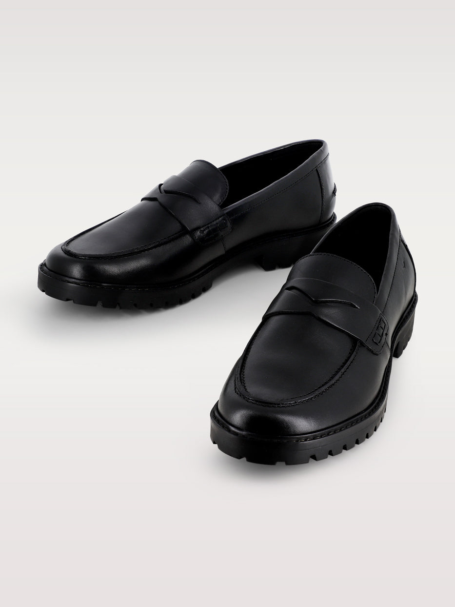 Mocasines vestir piel