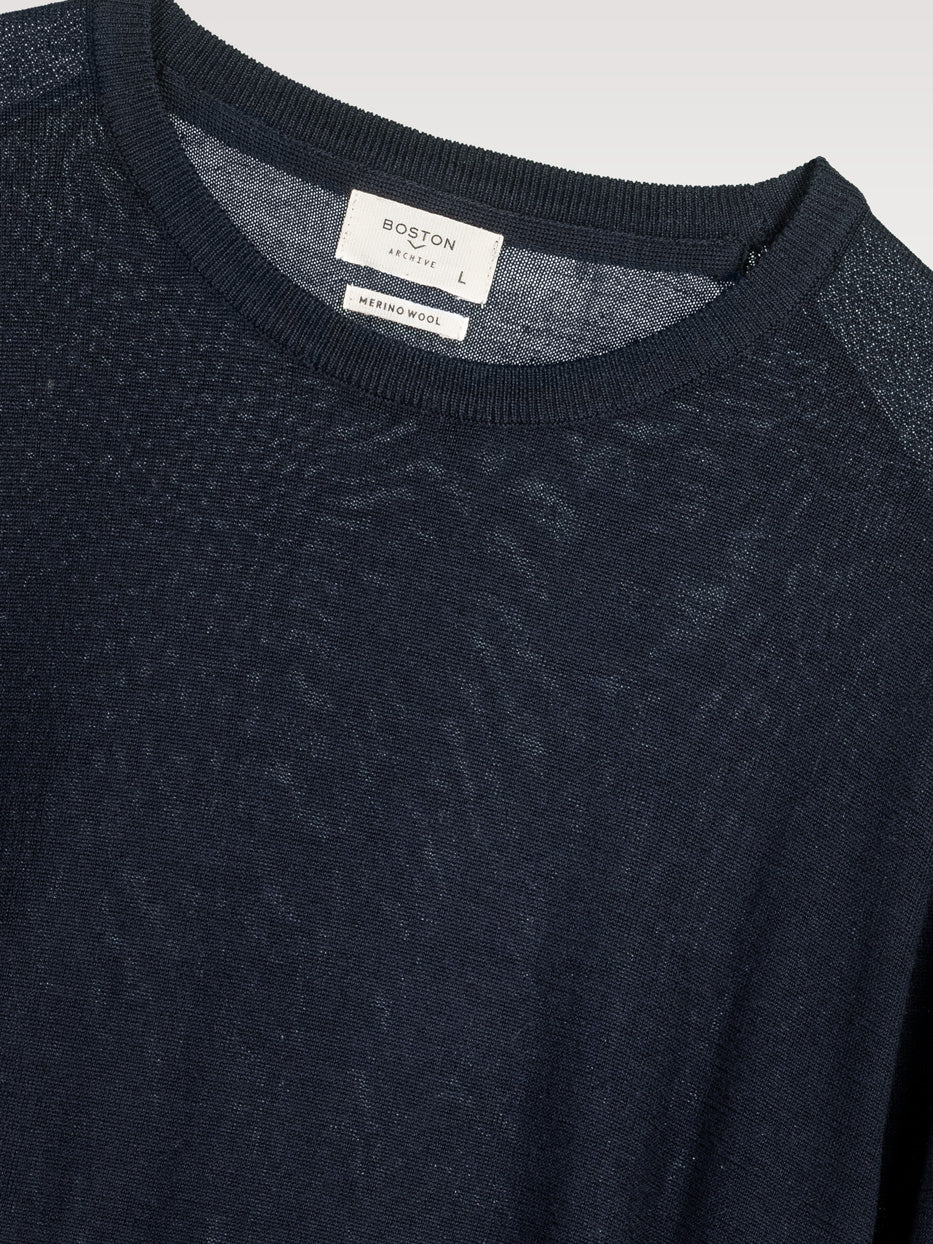 Jersey 100% lana cuello caja