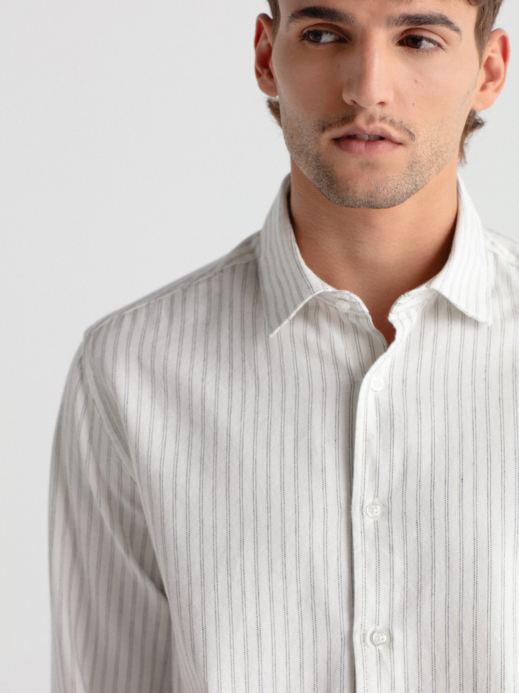 Camisa regular rayas smart