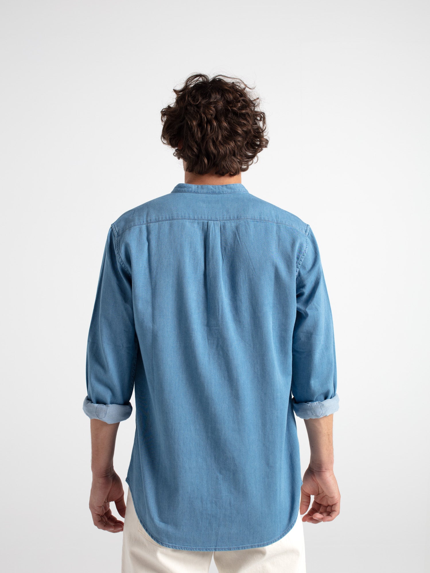 Tejano polo shirt with Mao collar