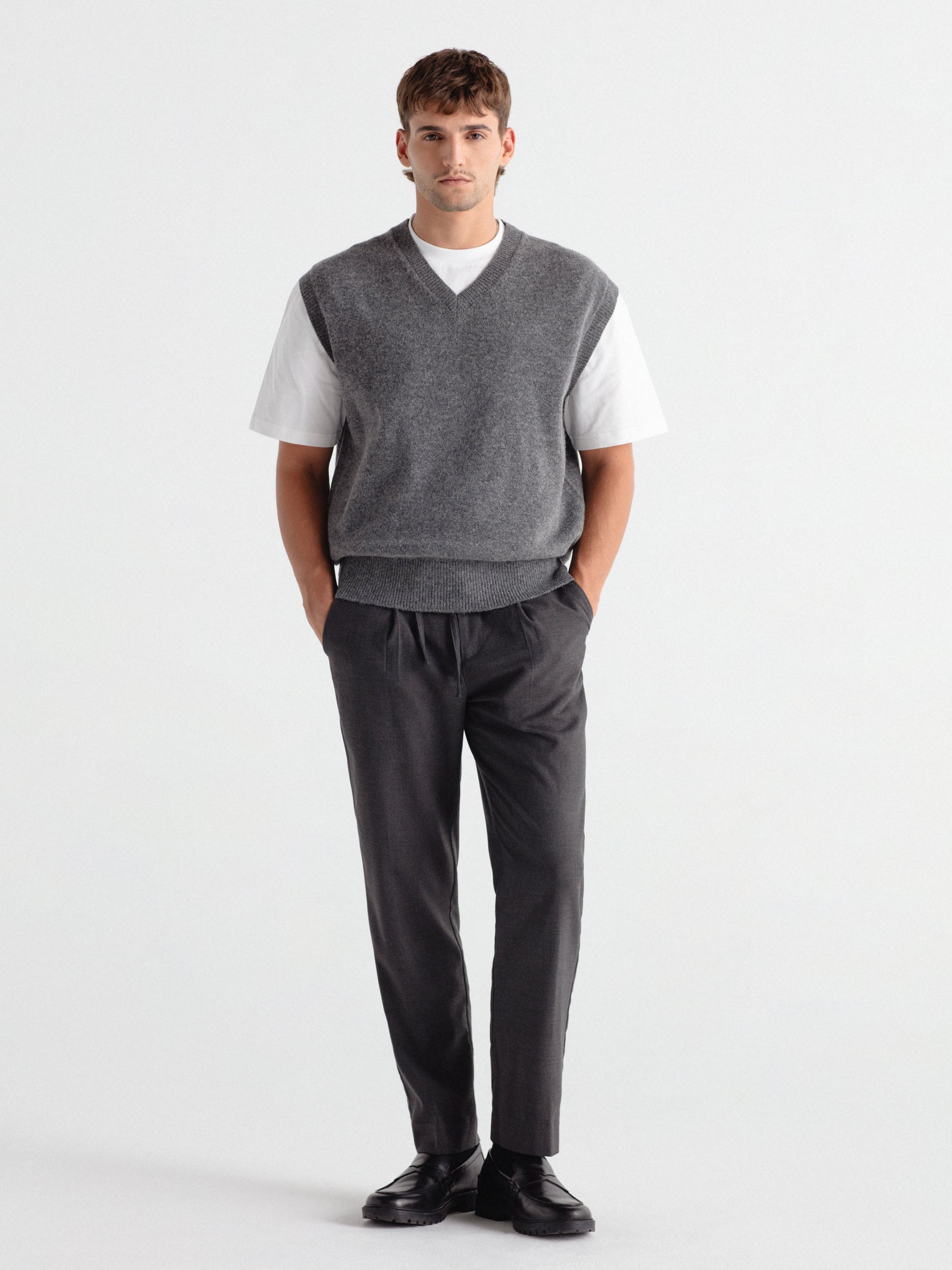 Pantalón smart falso liso