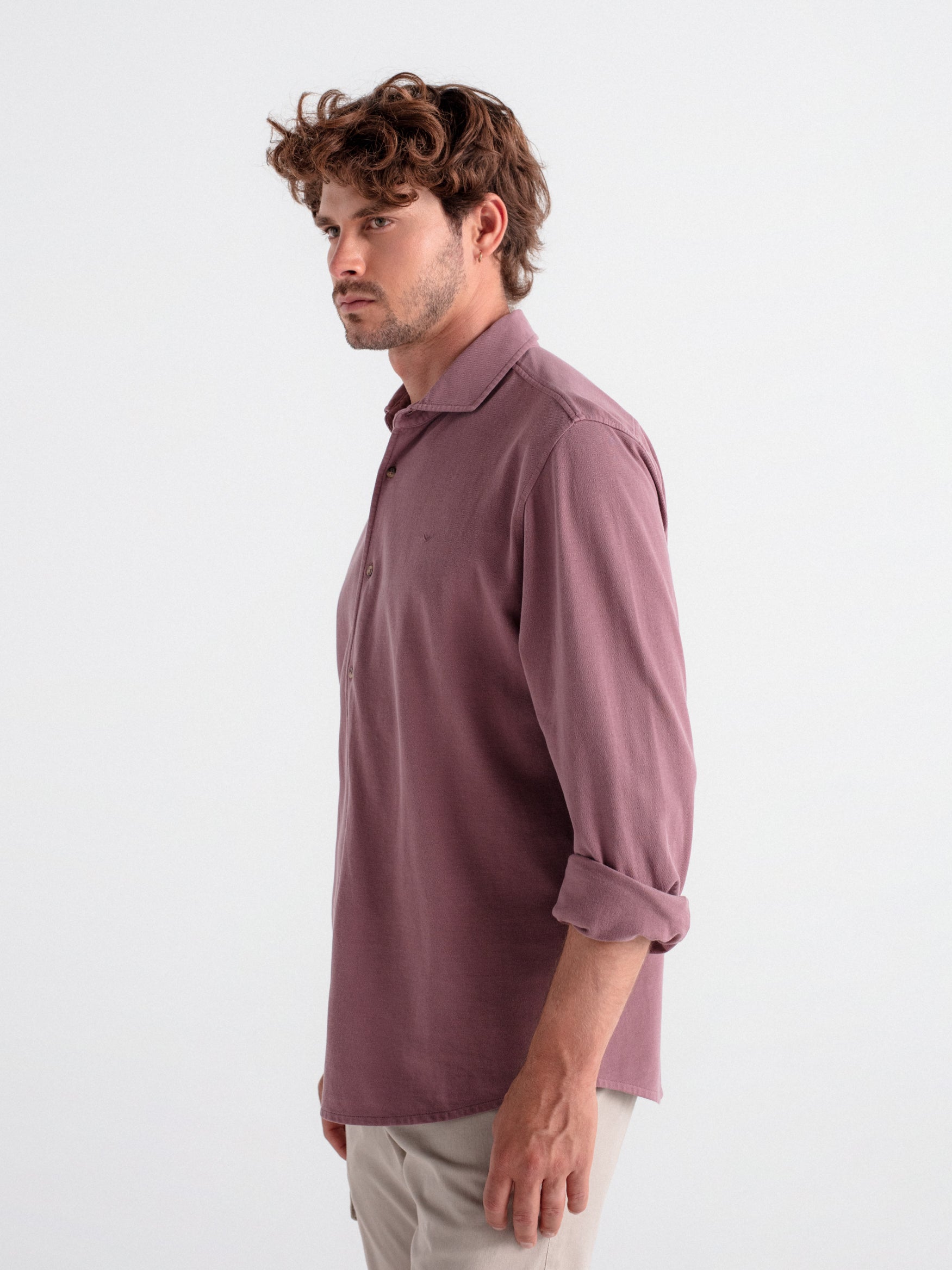 Camisa regular punto piqué