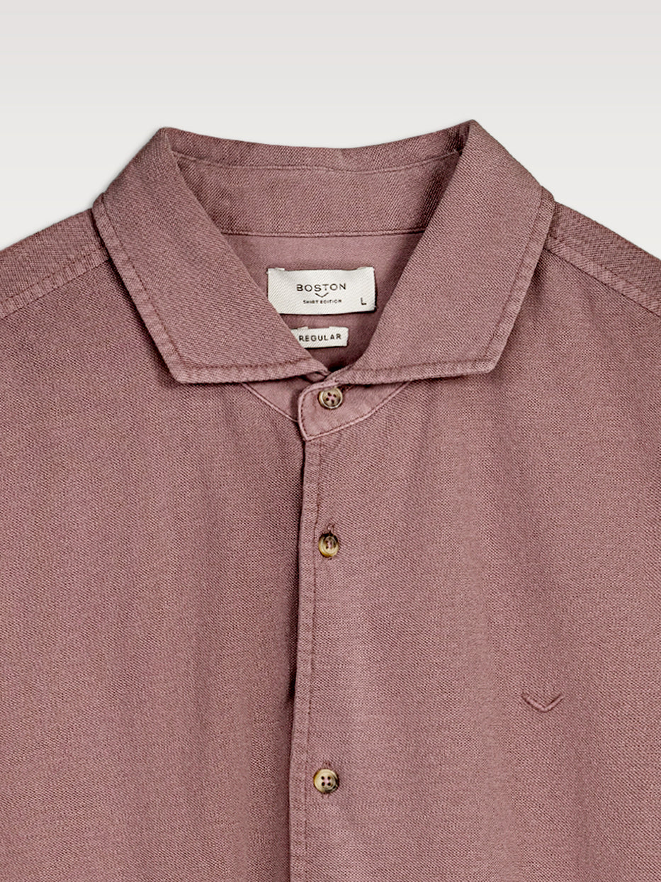 Camisa regular punto piqué