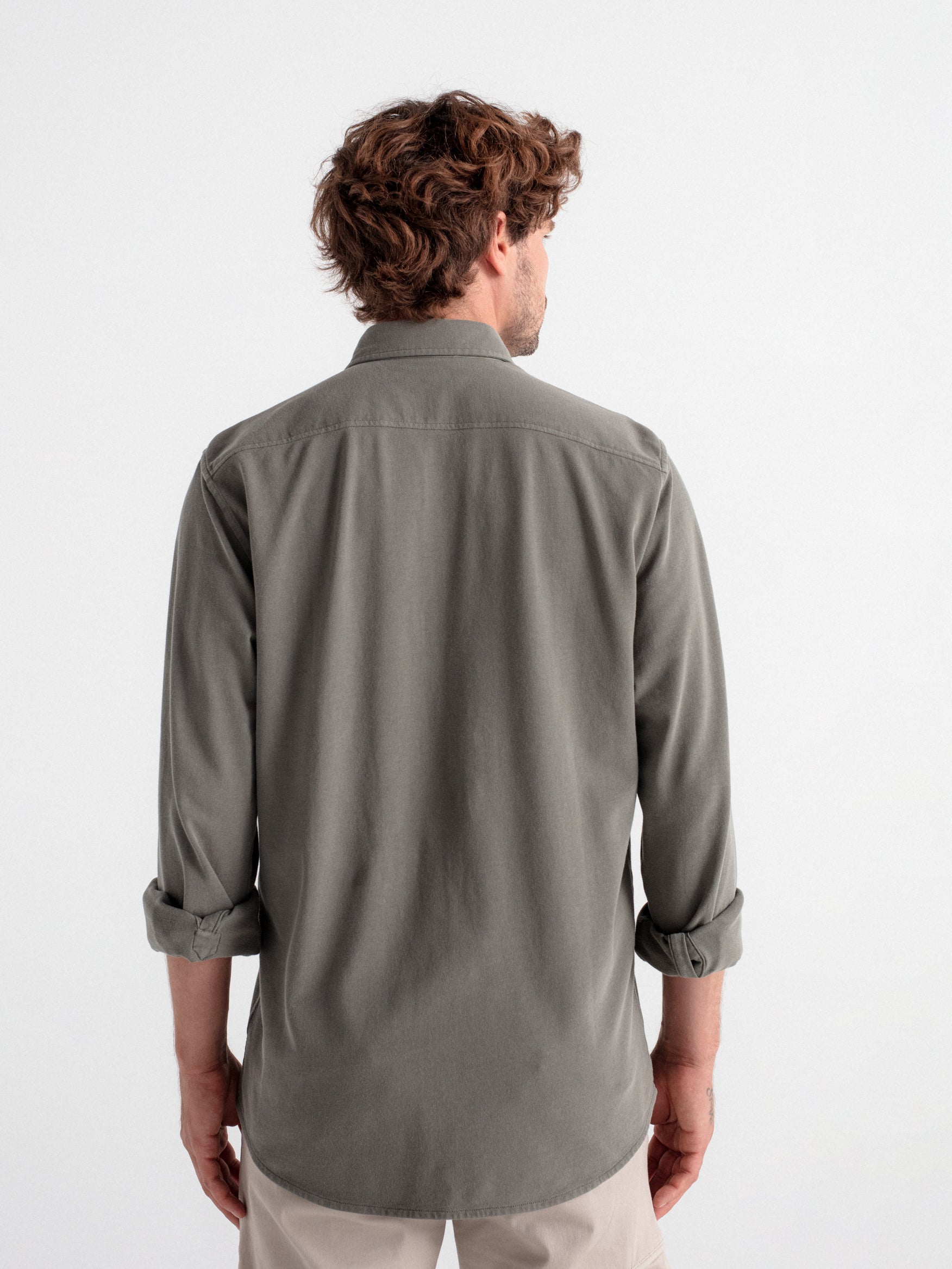 Regular pique knit shirt