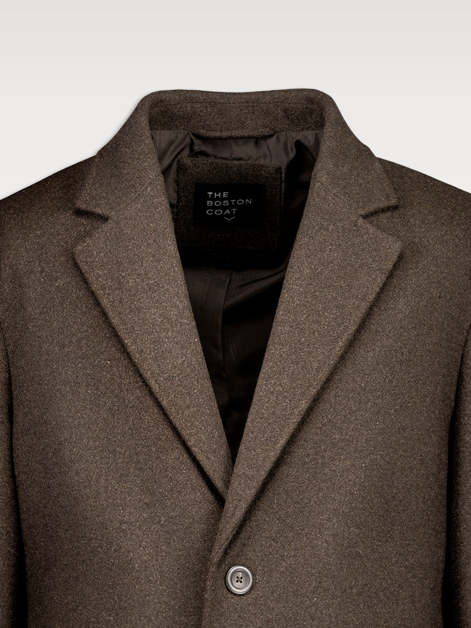 Abrigo lana cuello solapa