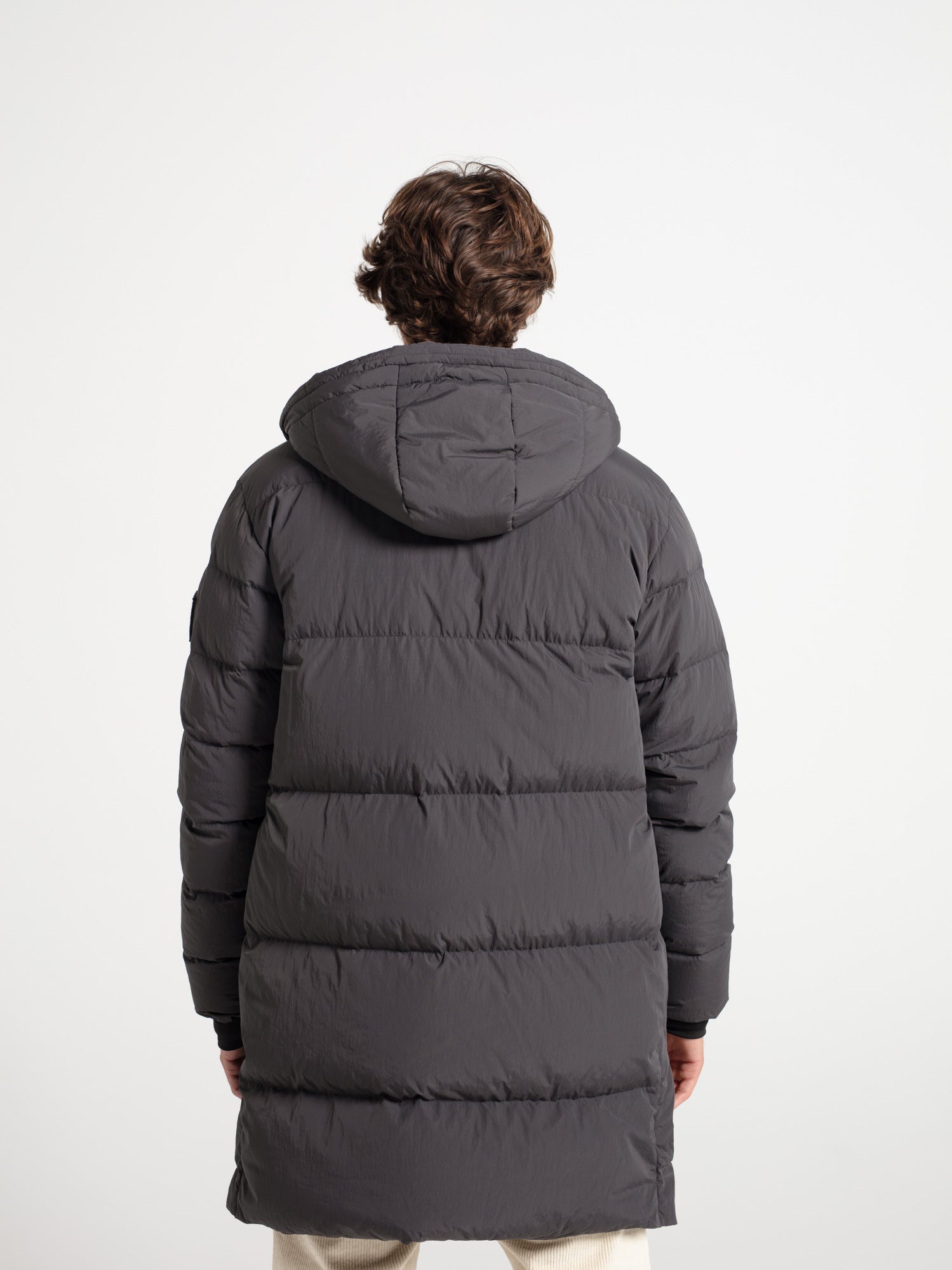 Chaquetón acolchado largo plumas