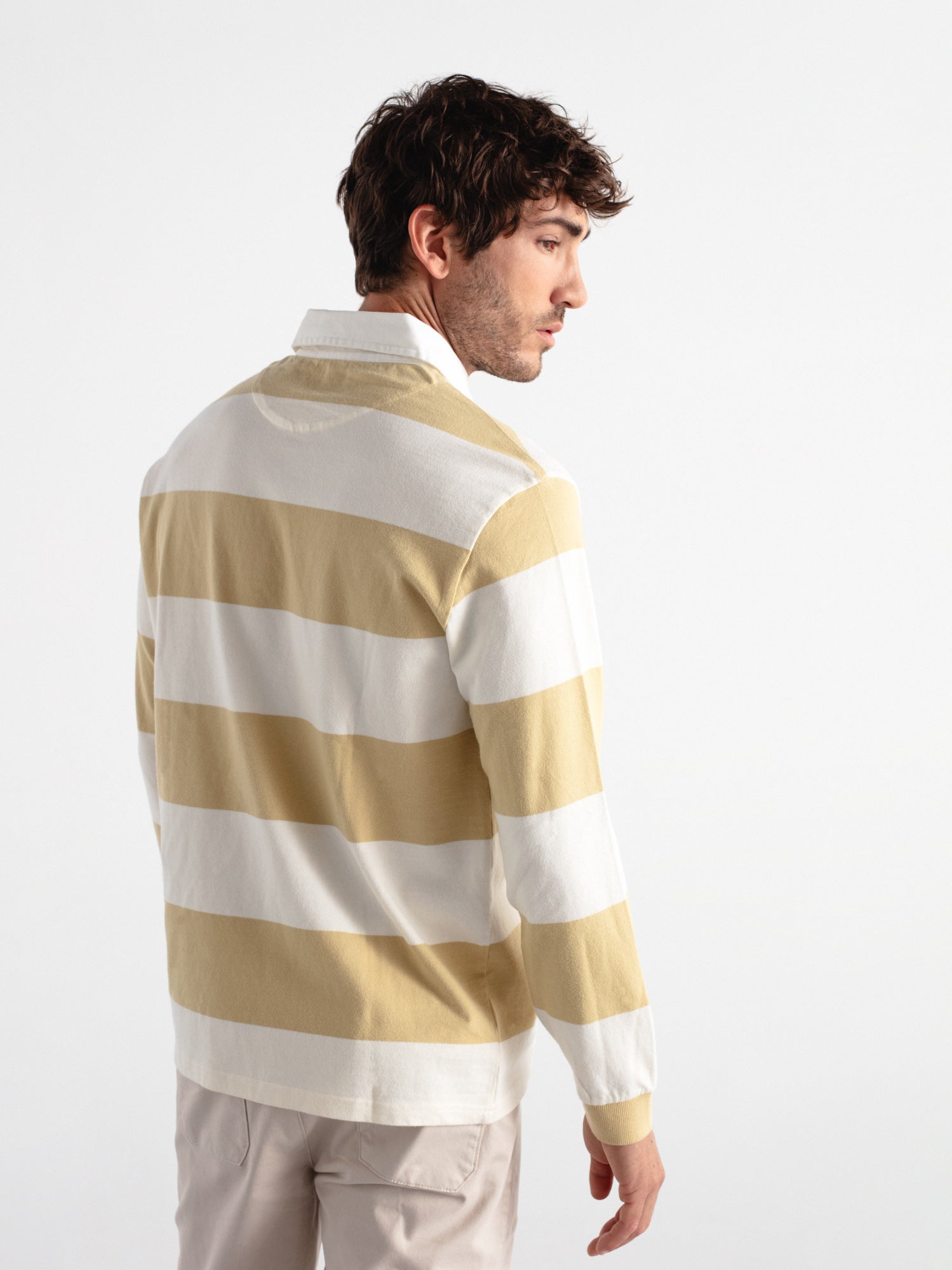 Relaxed fit striped polo shirt