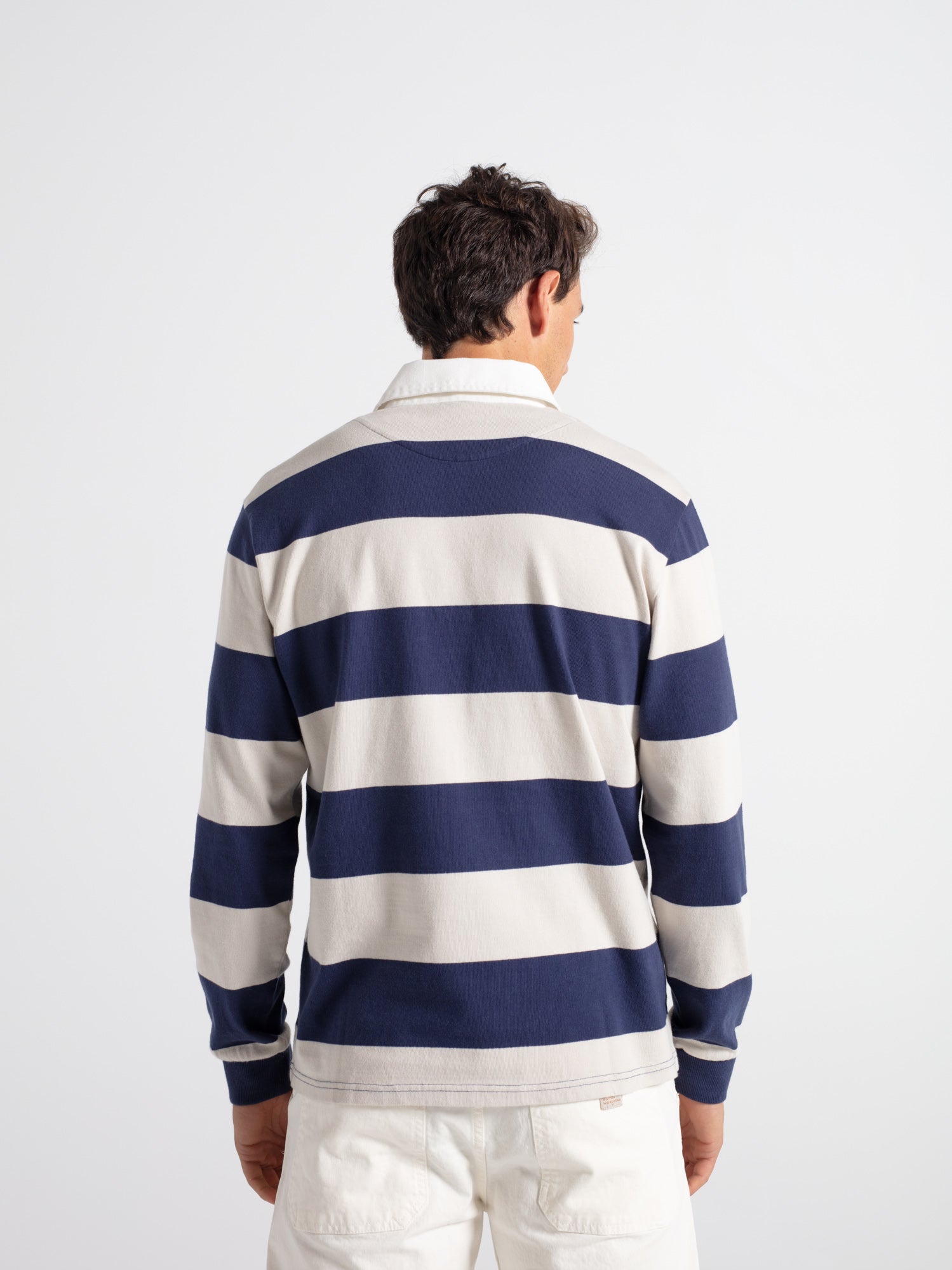 Polo algodón de rayas manga larga