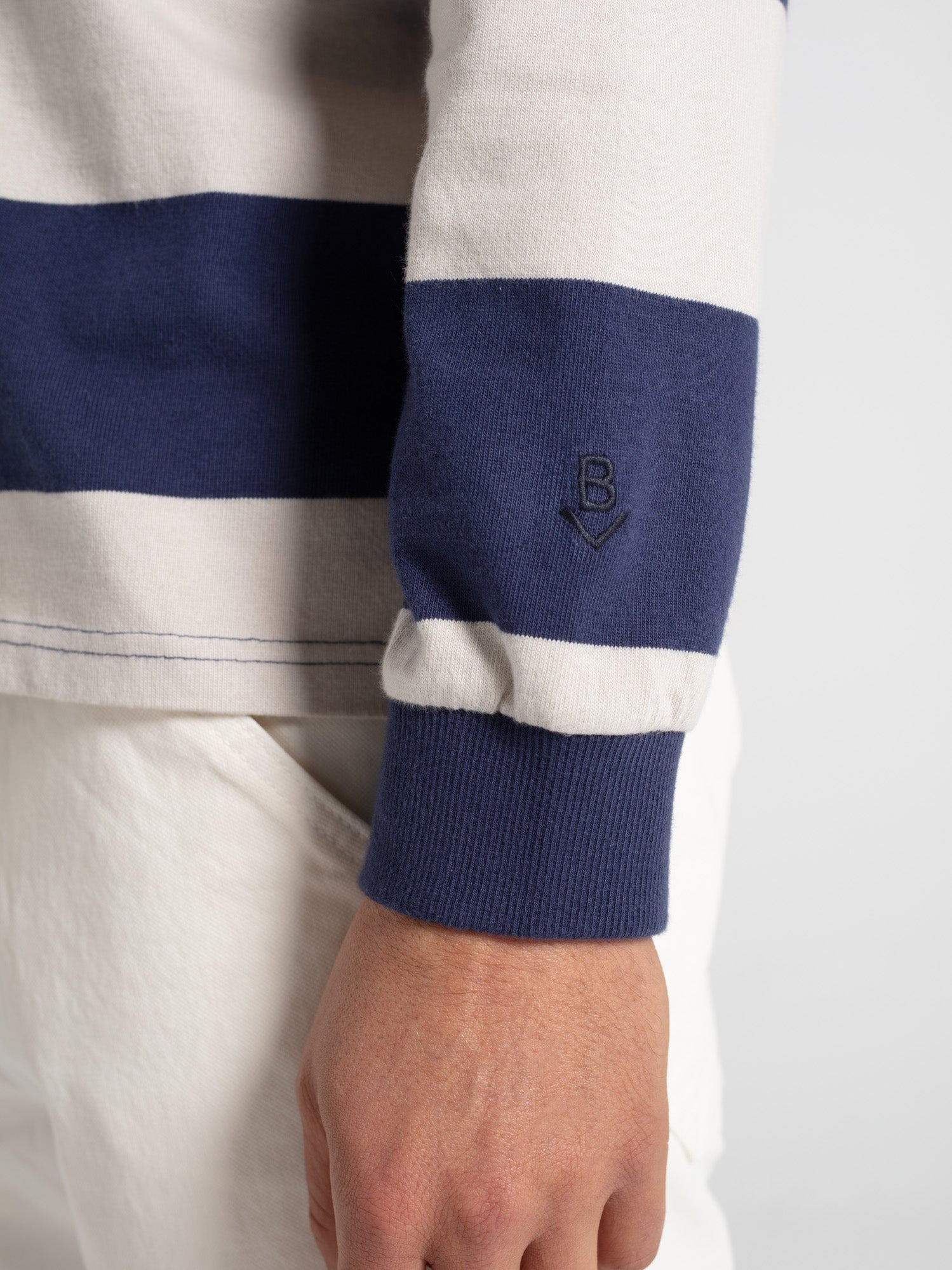 Polo algodón de rayas manga larga