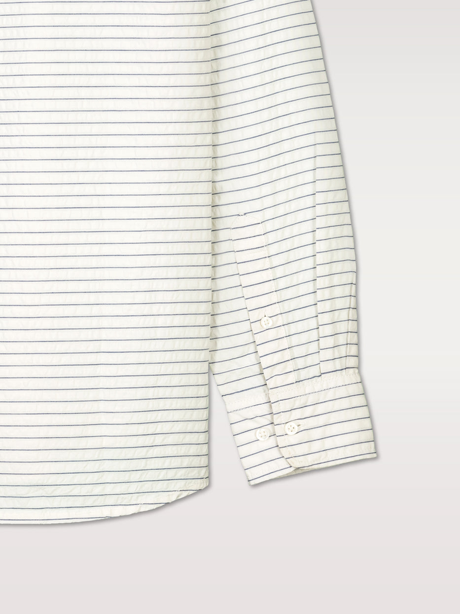 Camisa algodón slim rayas seersucker