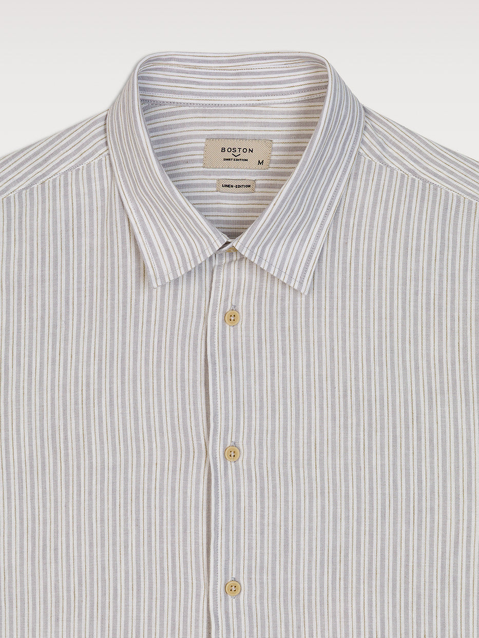 Camisa oversize lino rayas