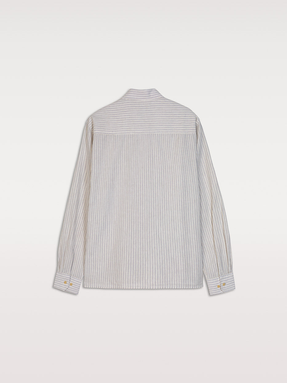 Camisa oversize lino rayas