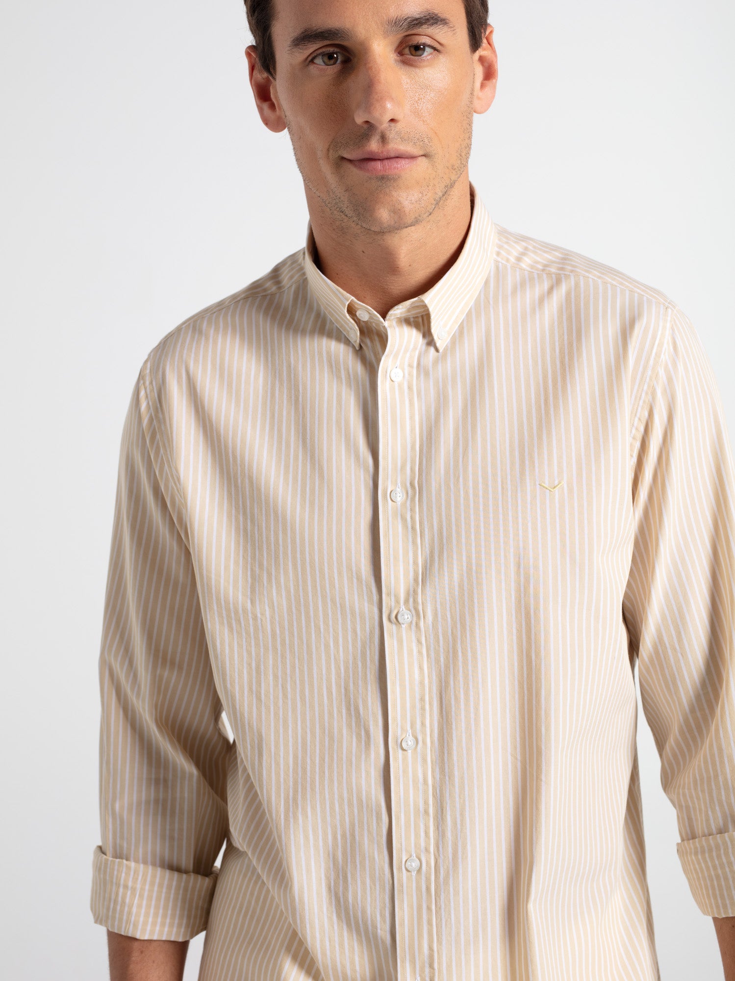 Camisa algodón popelín rayas