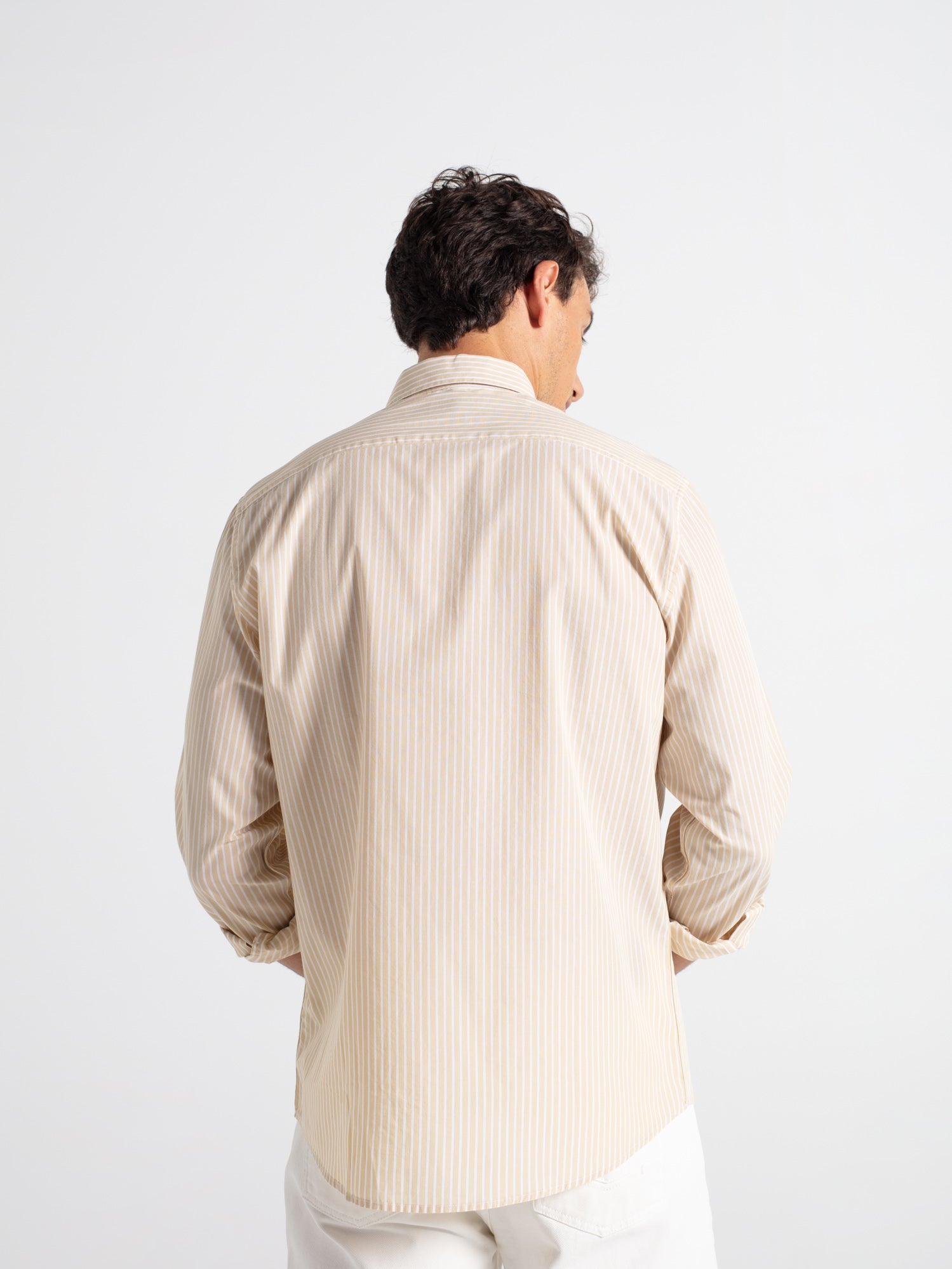 Camisa algodón popelín rayas