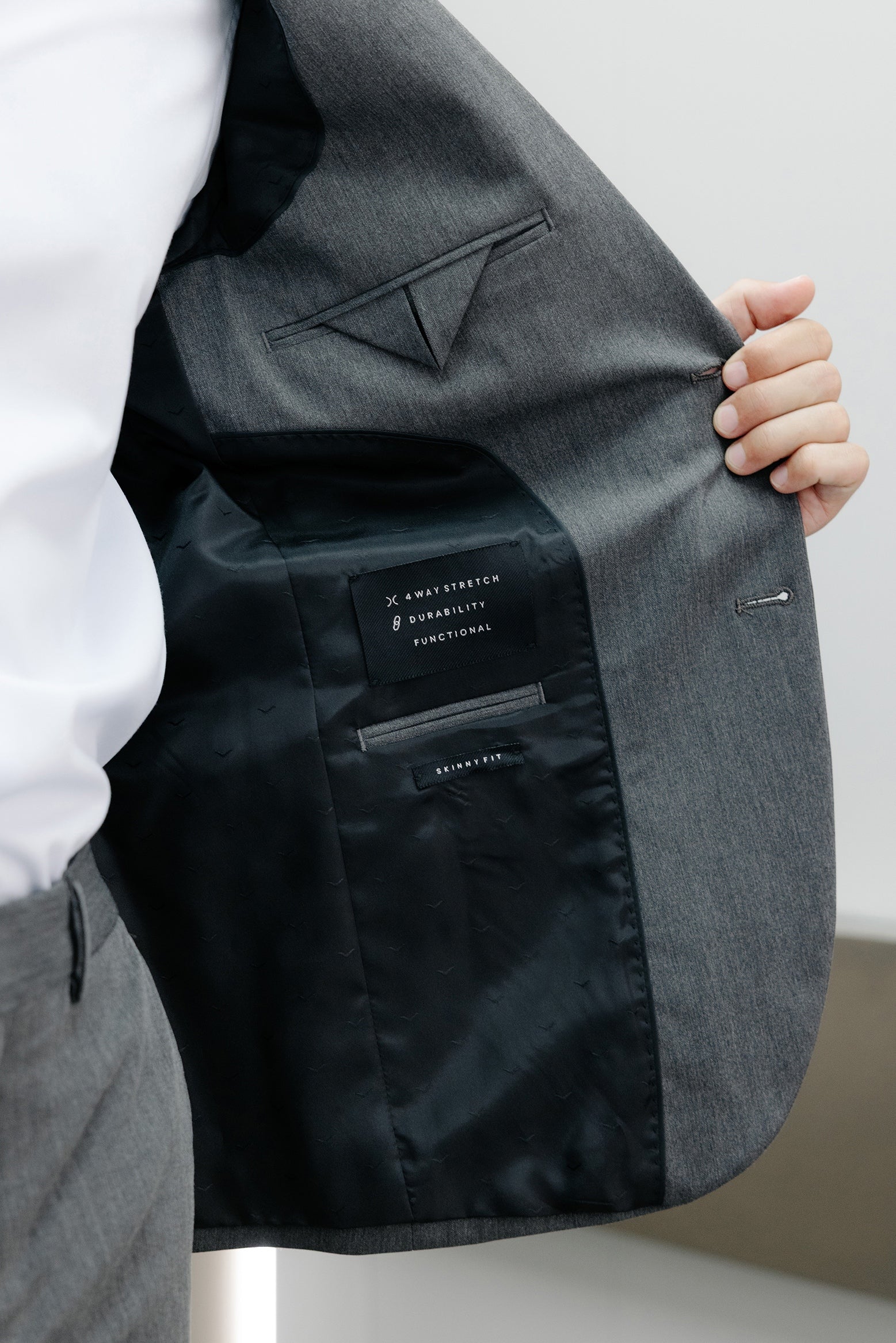 Americana de traje skinny fit liso