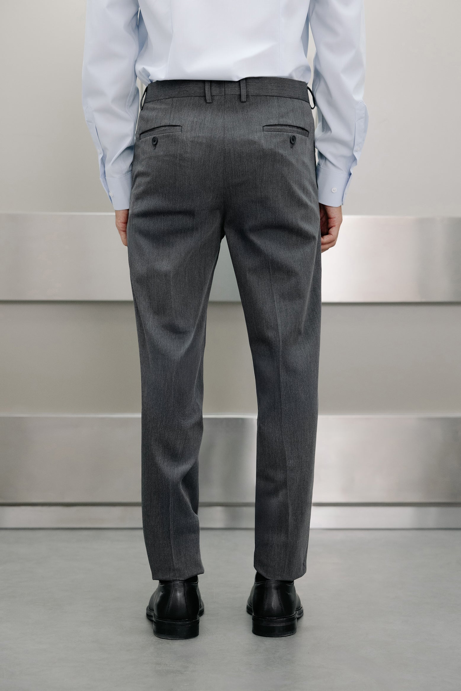 Pantalón de traje skinny fit liso