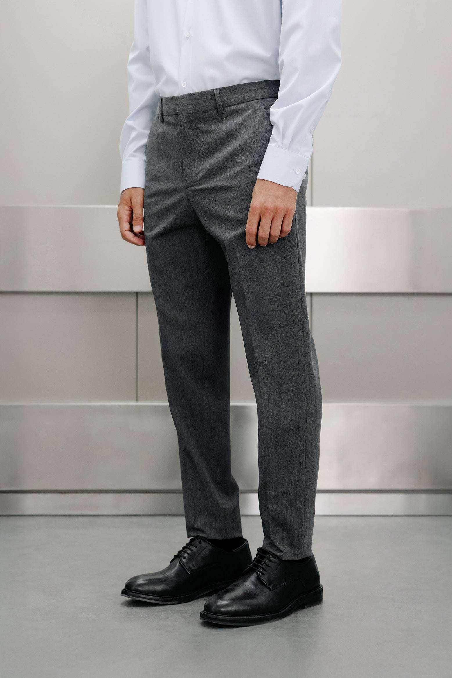 Pantalón de traje skinny fit liso