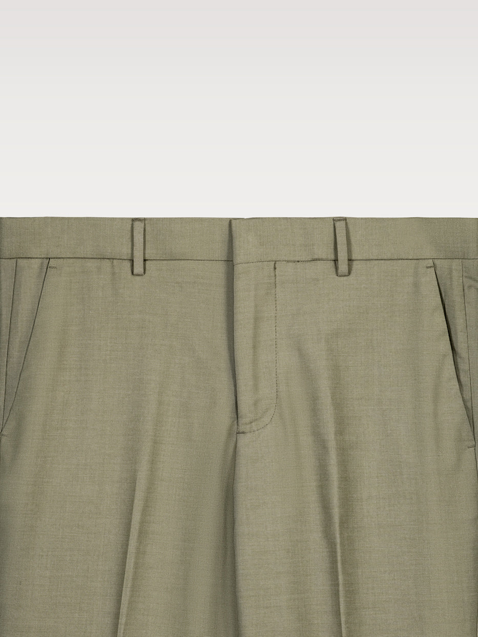 Plain-fronted slim-fit suit trousers