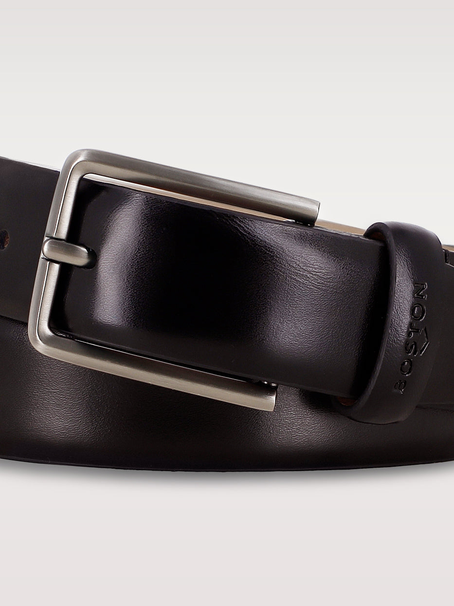 Cinturón vestir de piel liso