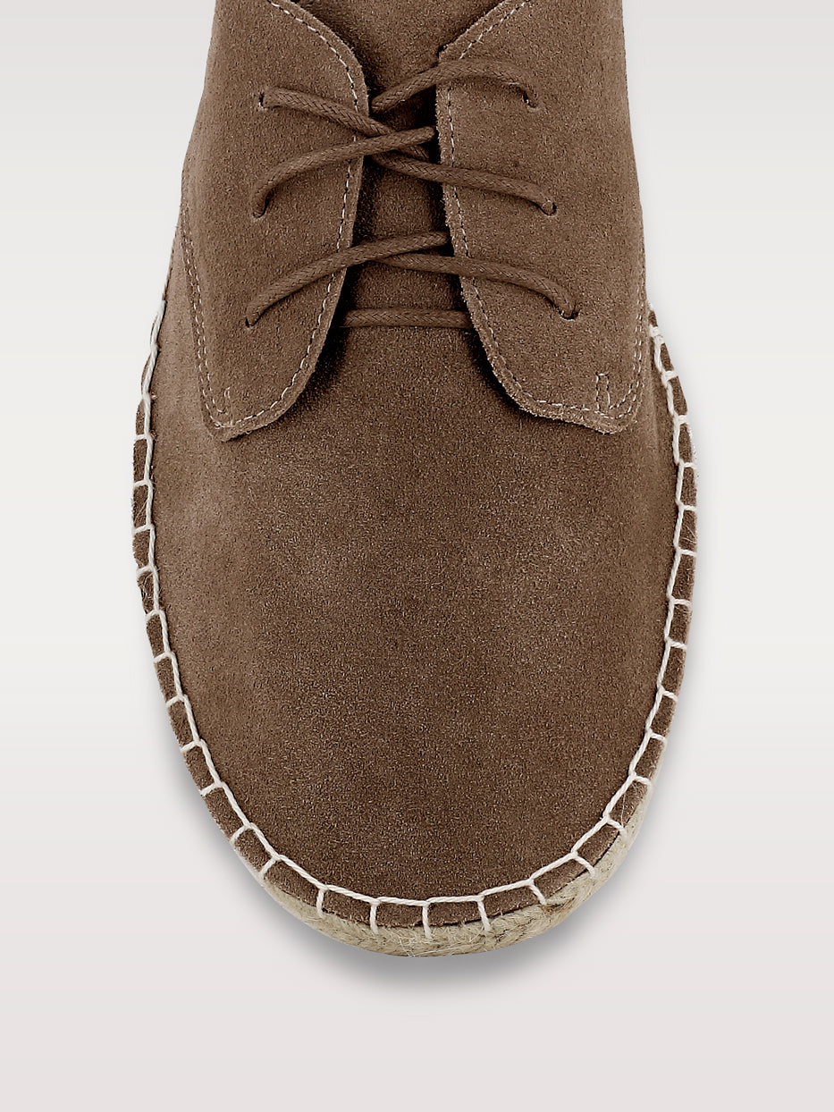 Alpargata piel cordones