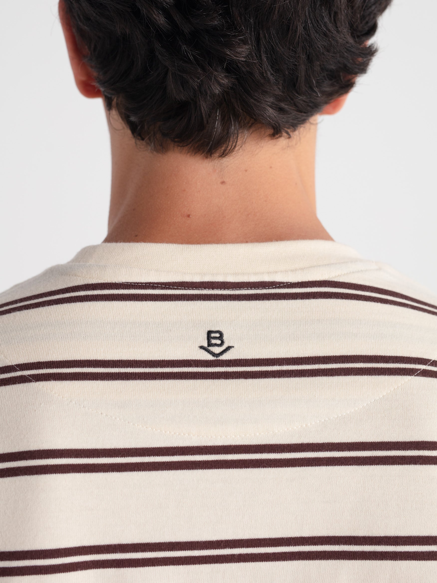 Camiseta maga larga rayas