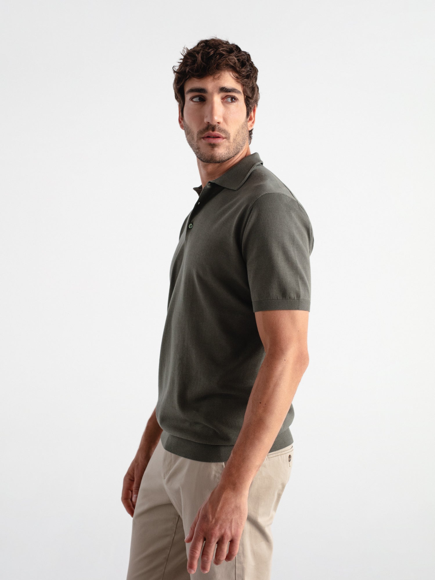 Polo punto fino manga corta