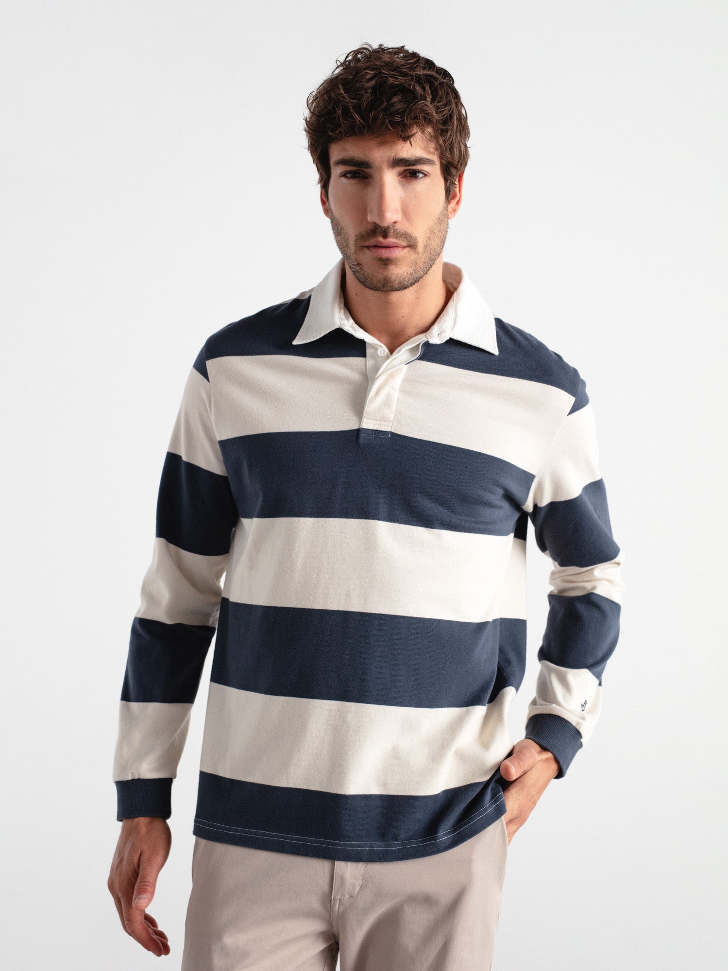 Polo relaxed fit rayas