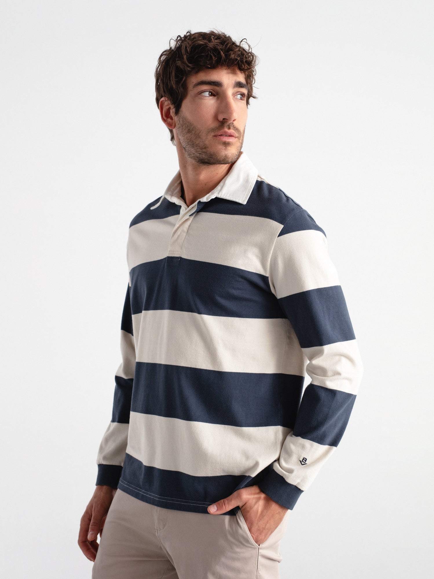 Polo relaxed fit rayas