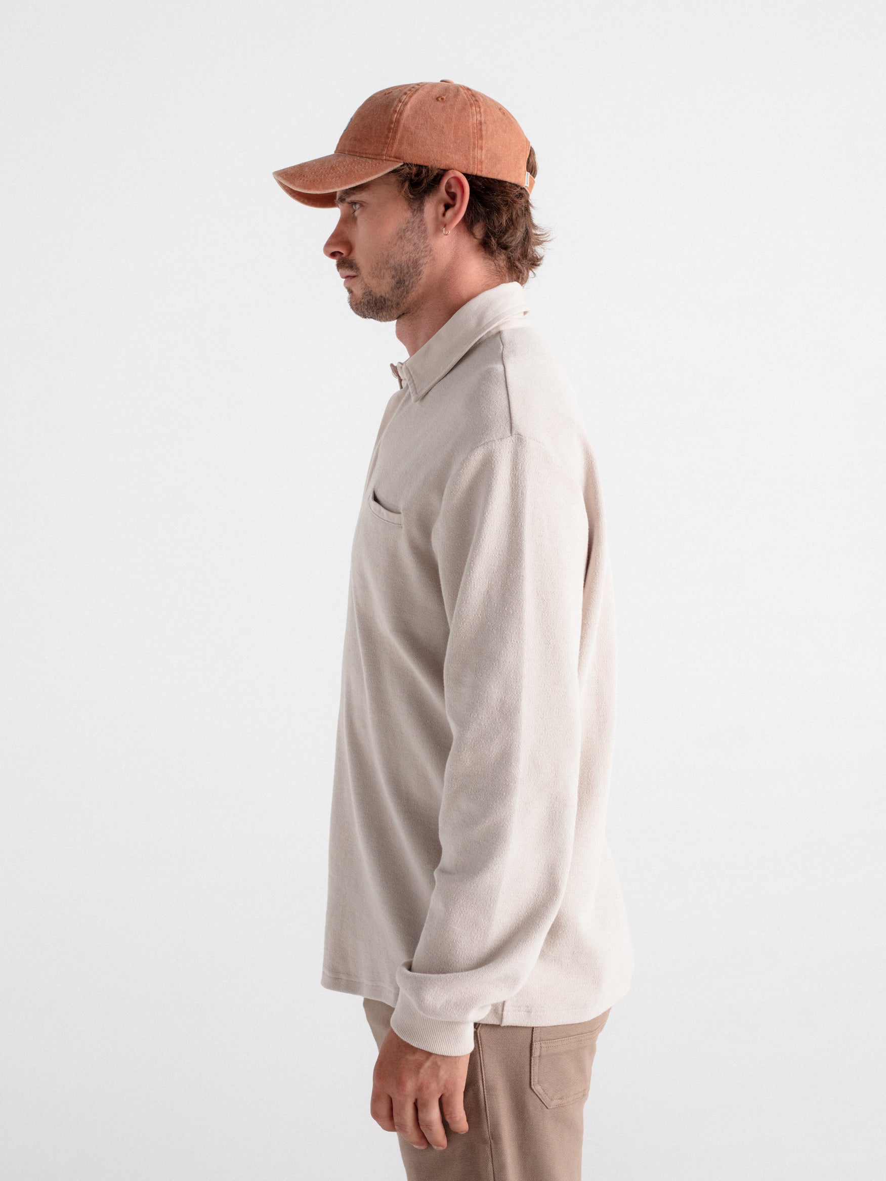 Polo manga larga estructura