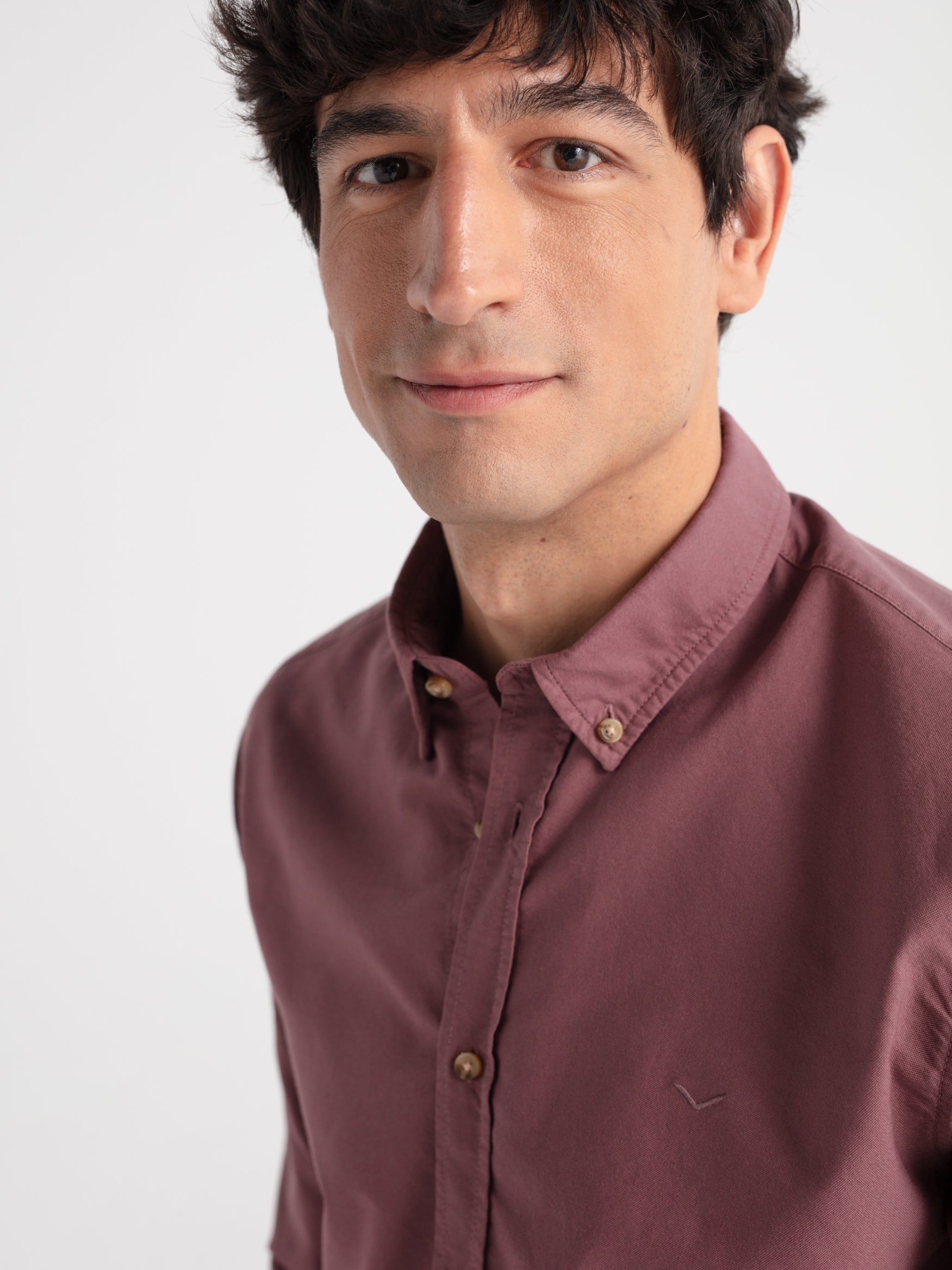 Camisa slim fit oxford algodón