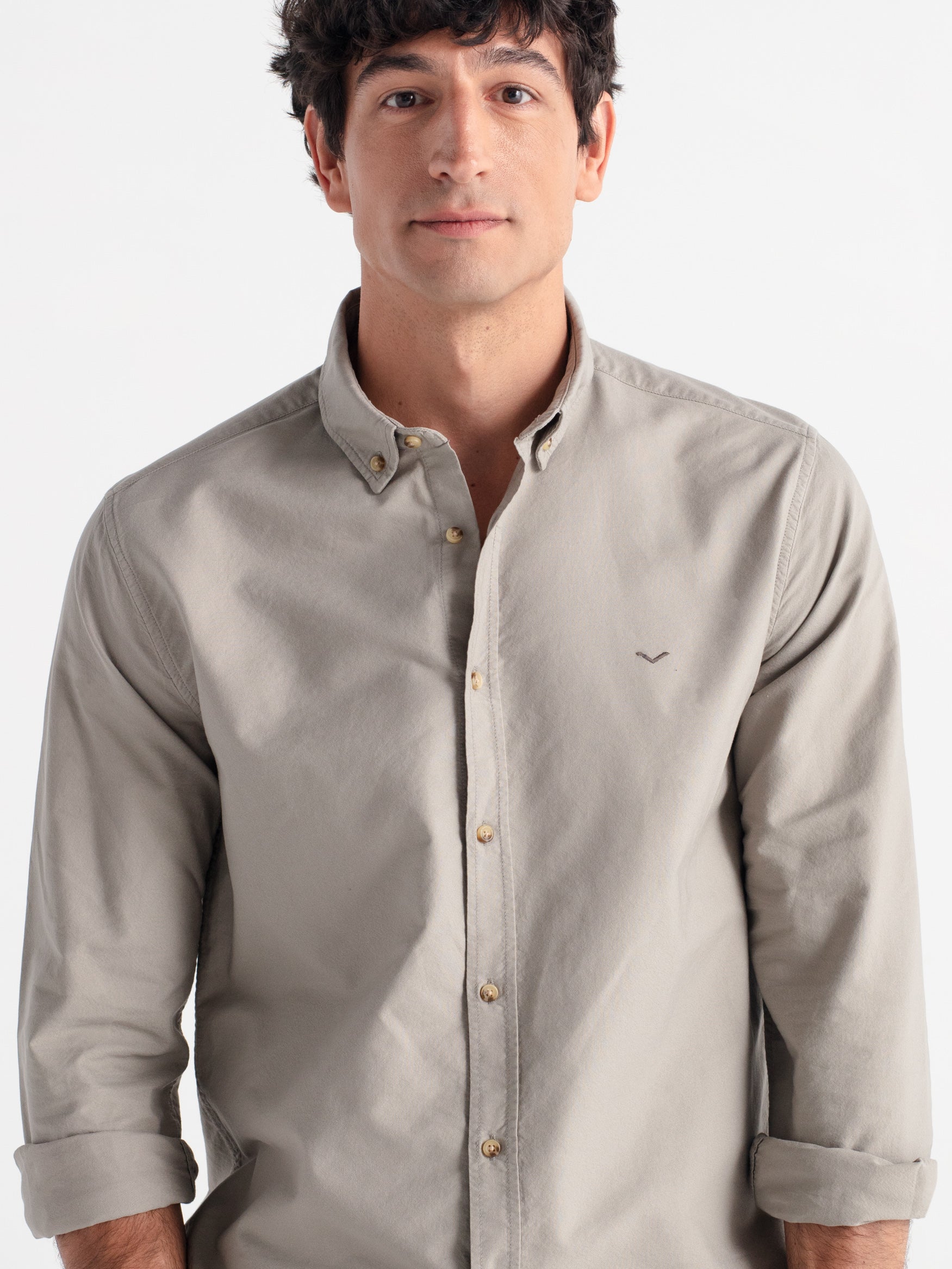 Camisa slim fit oxford algodón