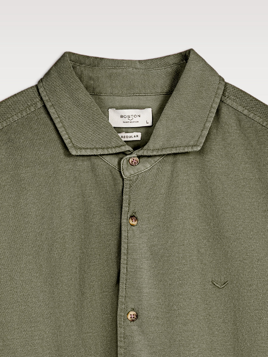 Camisa regular punto piqué