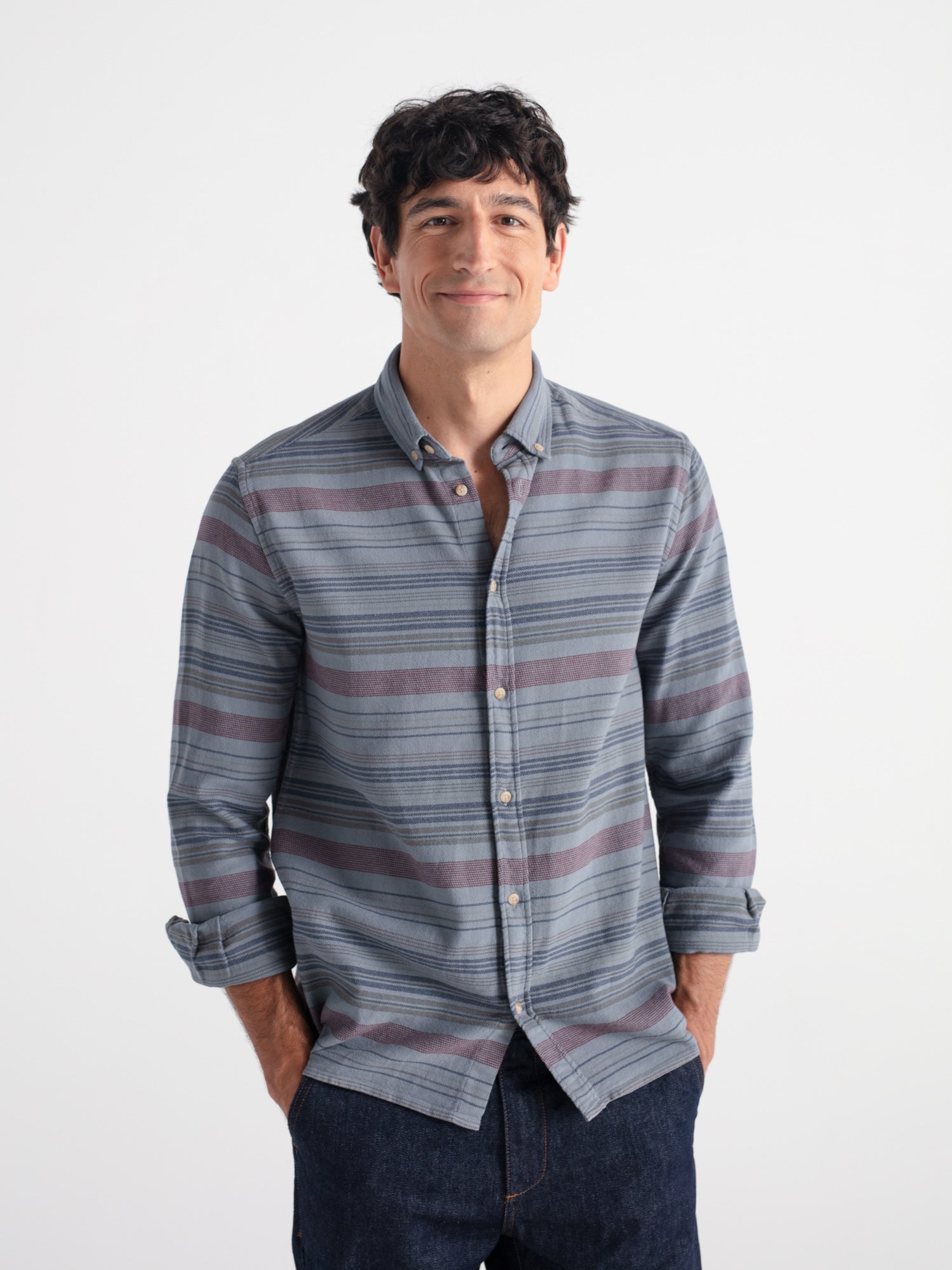 Camisa regular fit rayas horizontales