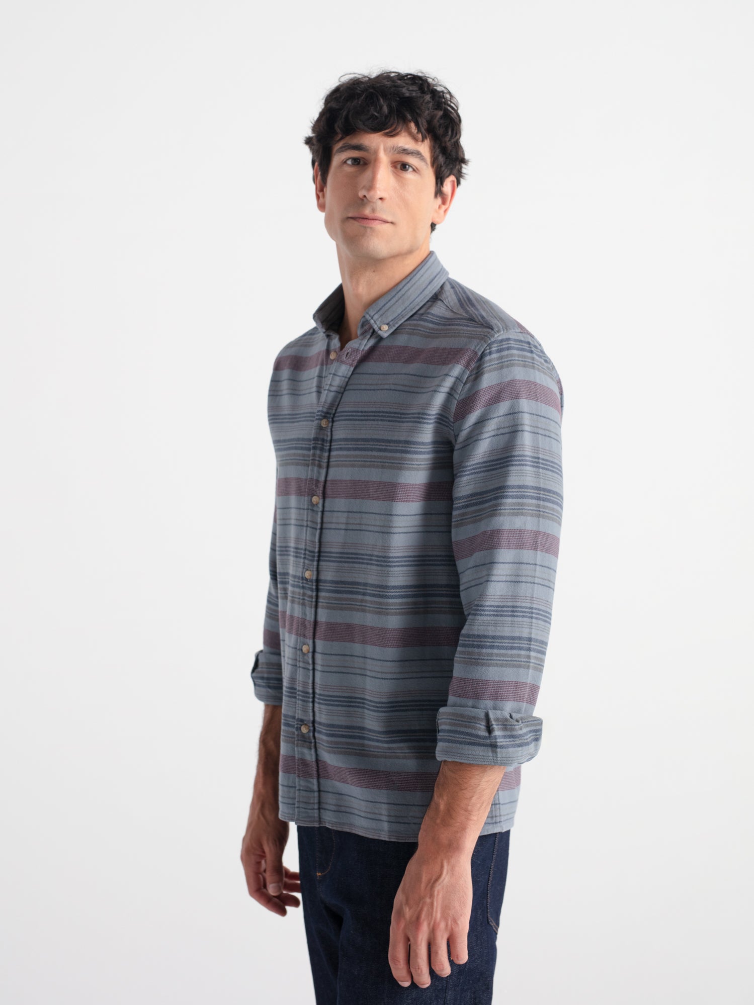 Camisa regular fit rayas horizontales