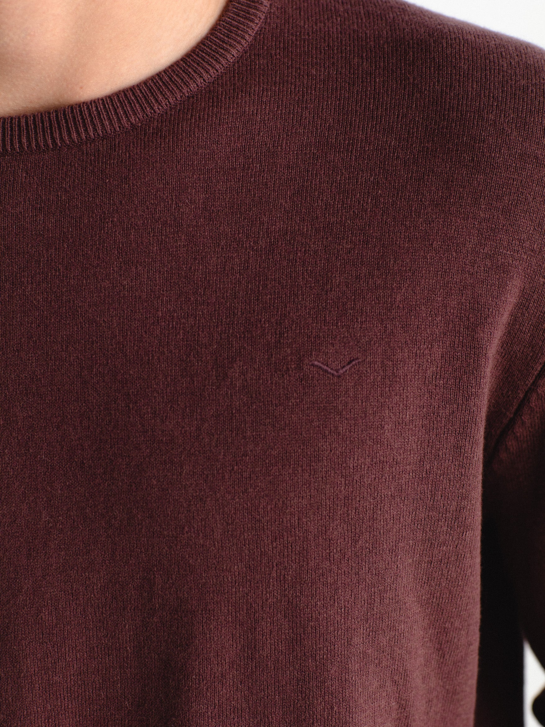 Jersey con cashmere cuello caja