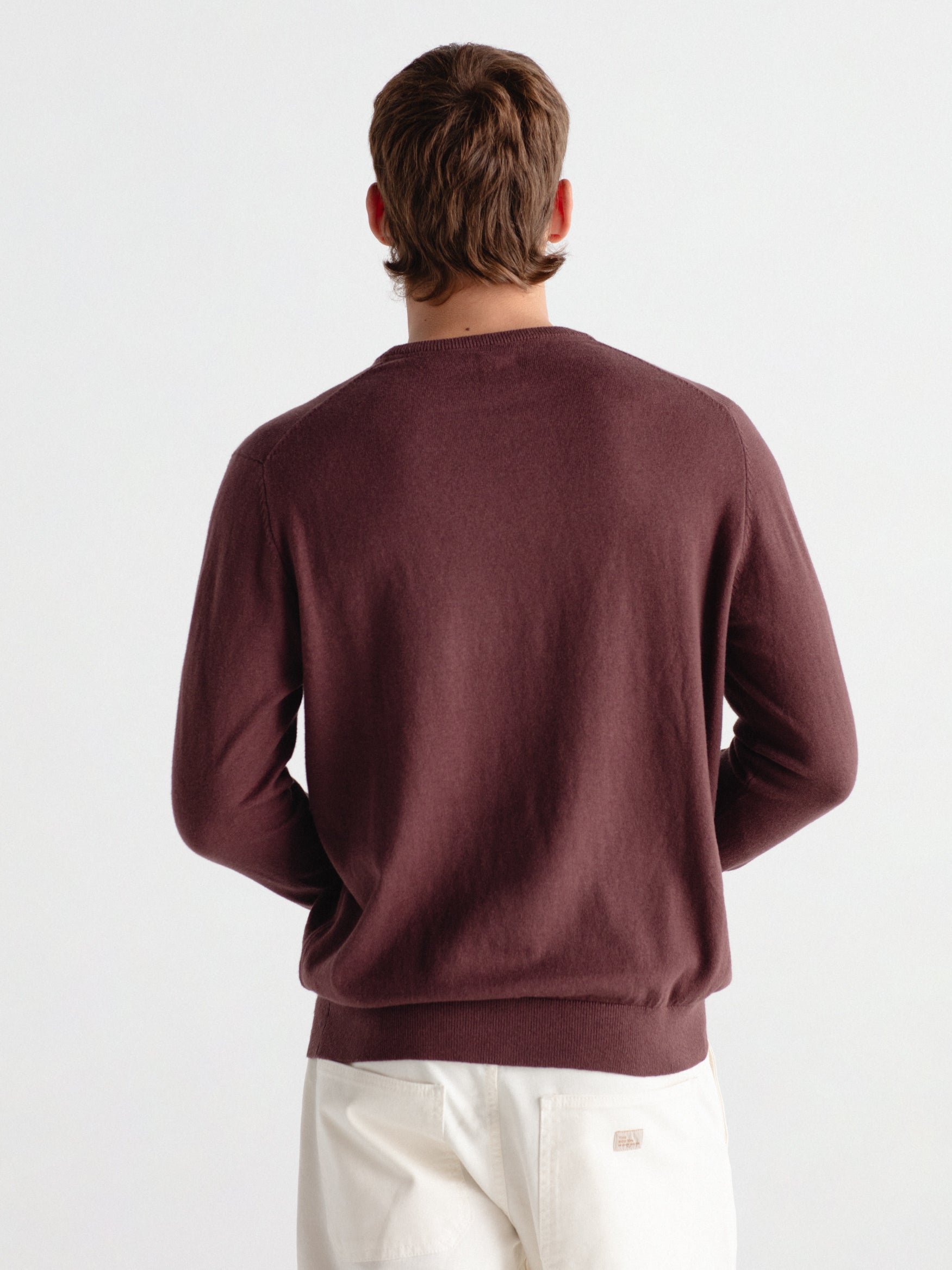 Jersey con cashmere cuello caja