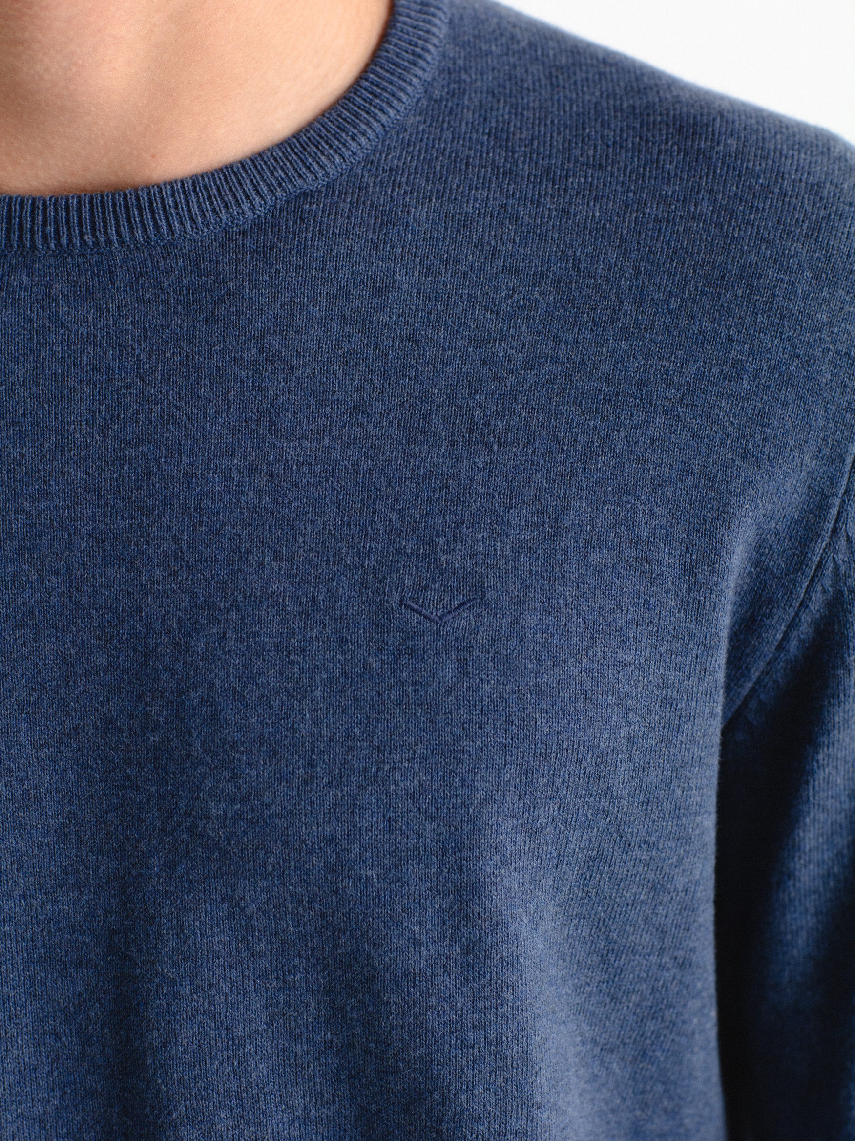 Jersey con cashmere cuello caja