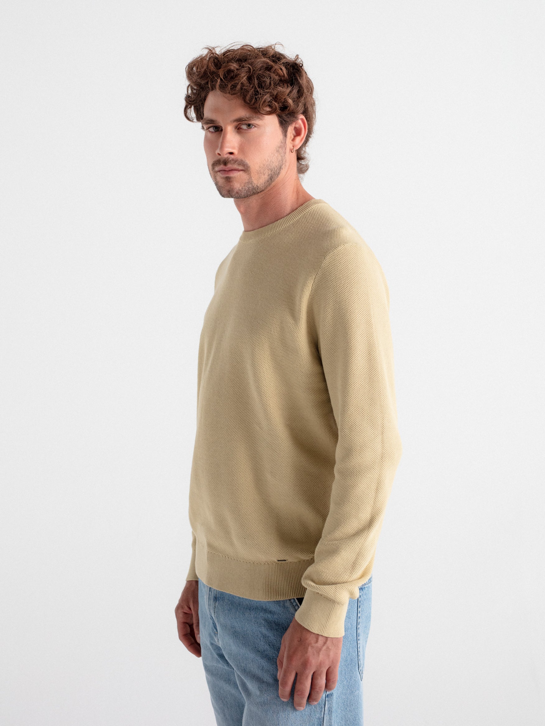 Jersey cuello caja estructura