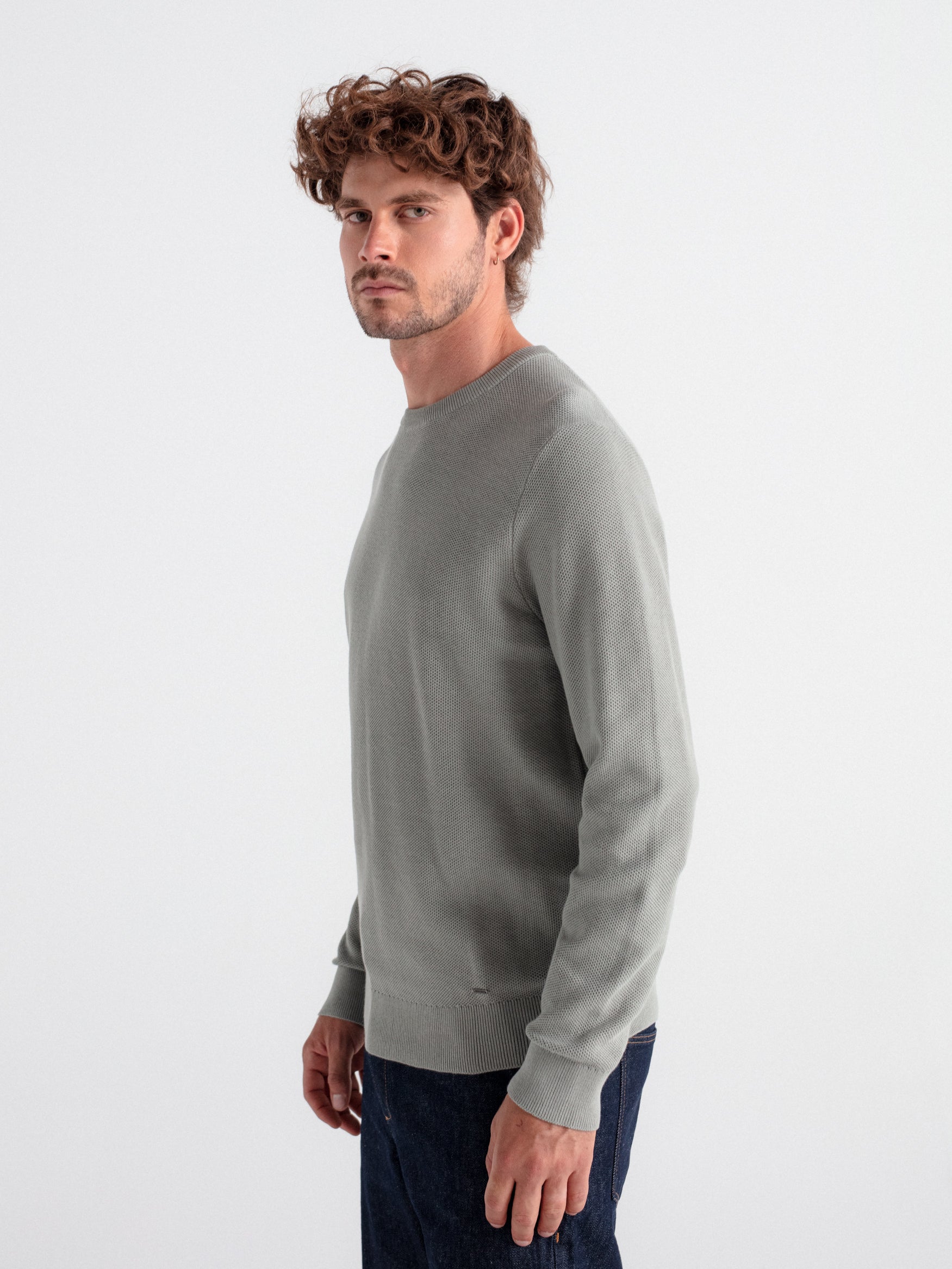 Jersey cuello caja estructura